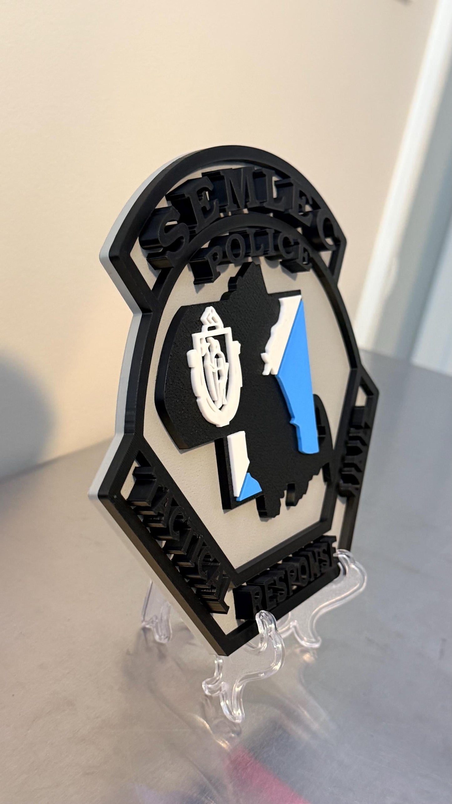 Southeastern Massachusetts Law Enforcement Council SEMLEC 3D Plaque: First Responder Wall Art MA