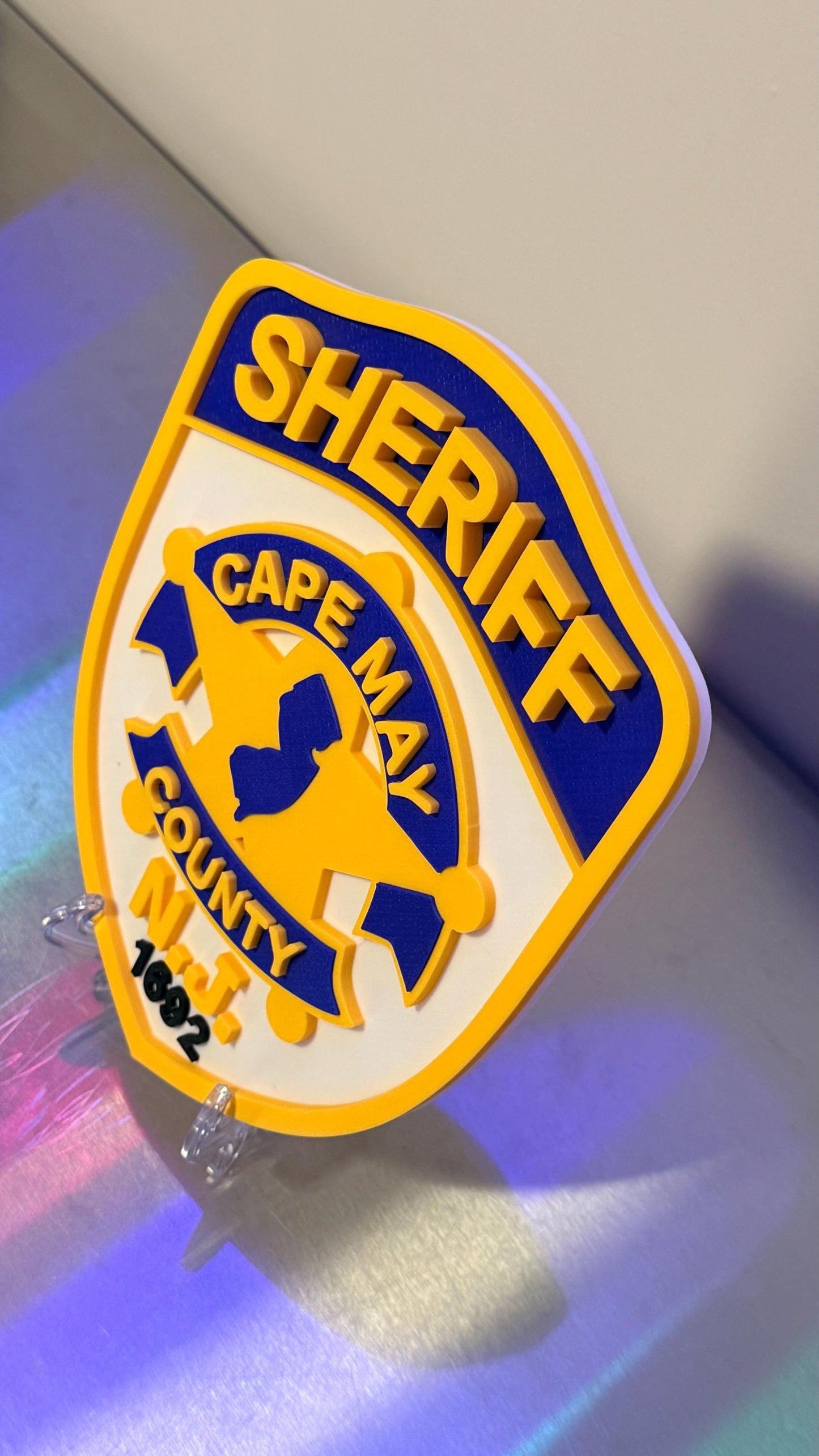 Cape May County Sheriff NJ Plaque: First Responder Wall Art New Jersey