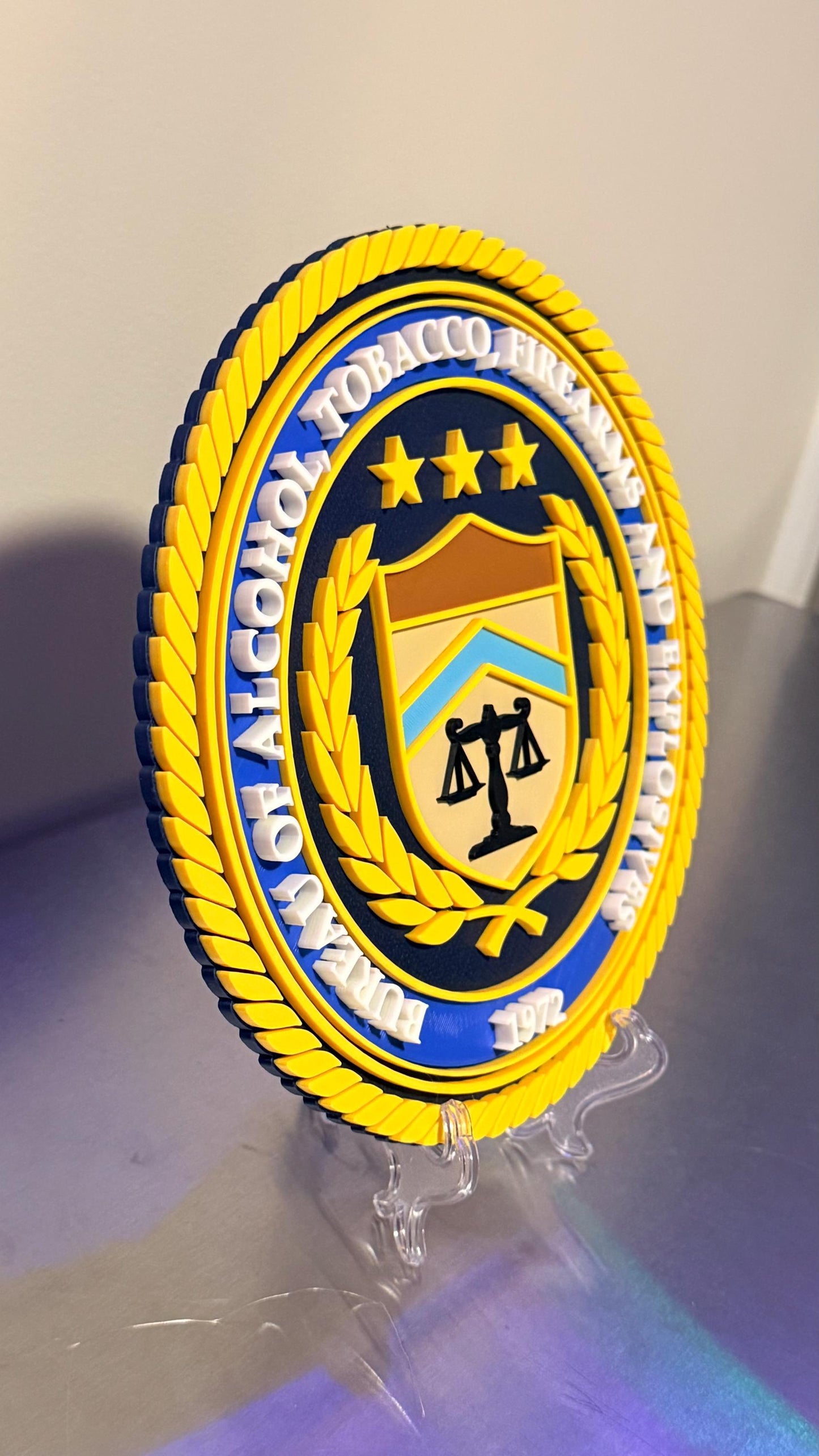 ATF 3D Embossed Display Plaque: First Responder Wall Art Government