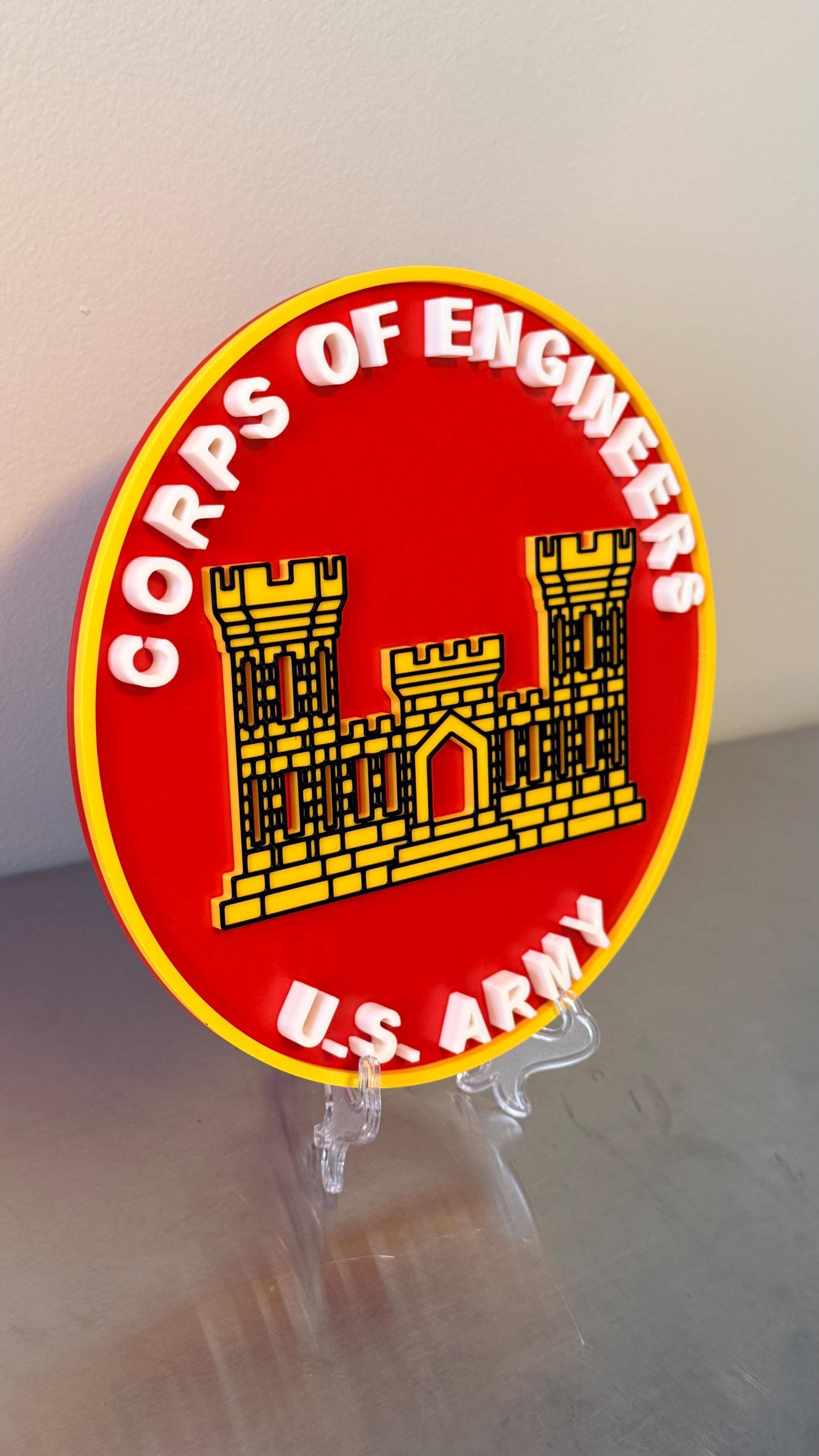 US ARMY Corps of Engineers 3D Display Plaque Government