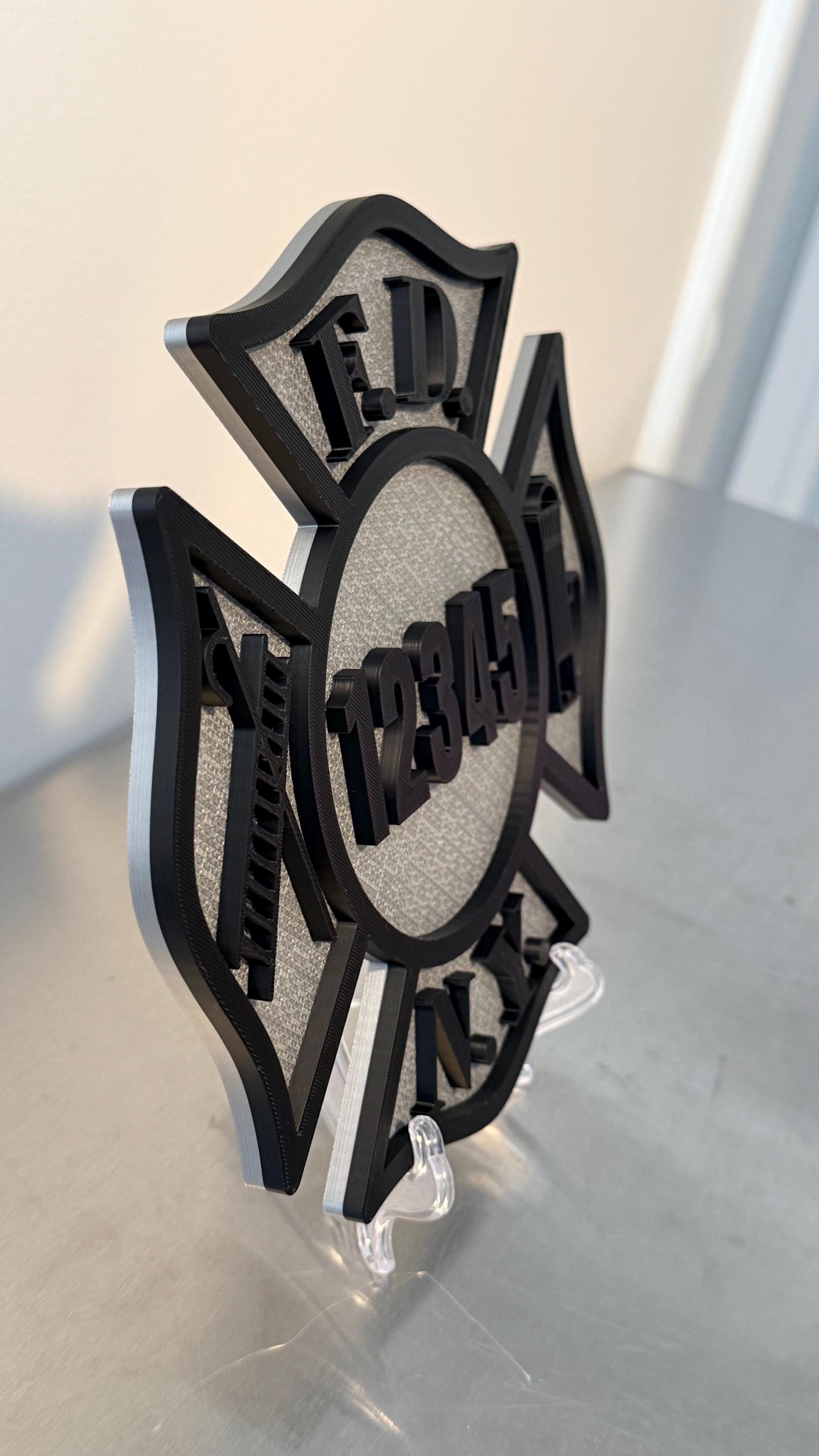 FDNY Firefighter Badge 3D Display Plaque , Firefighter Gift, NYC Wall Decor