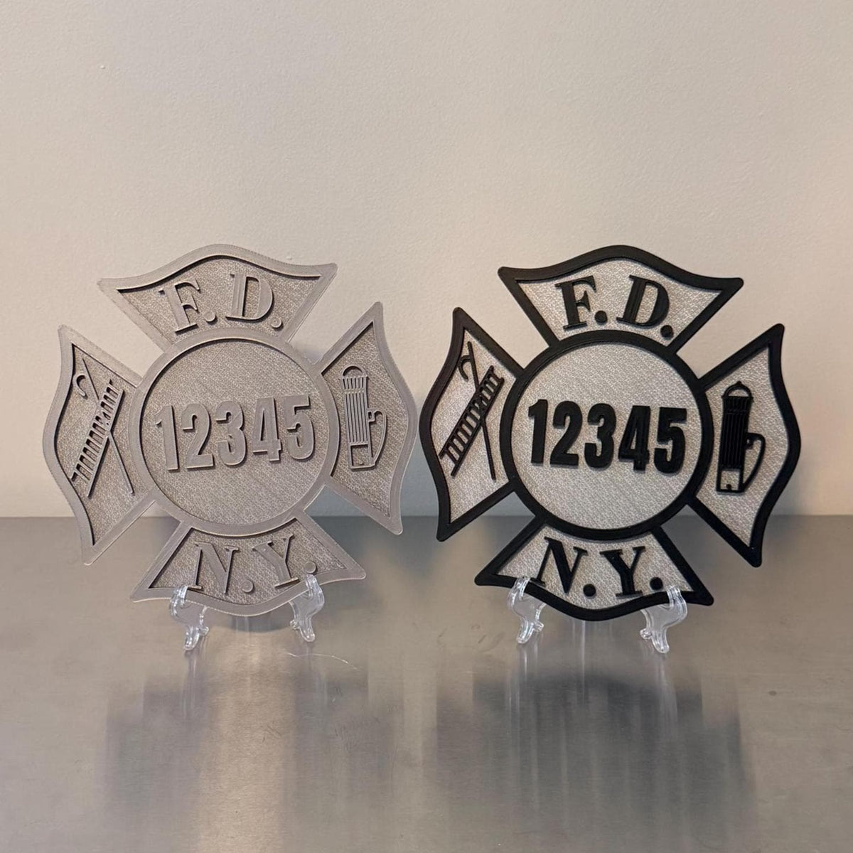 FDNY Firefighter Badge 3D Display Plaque , Firefighter Gift, NYC