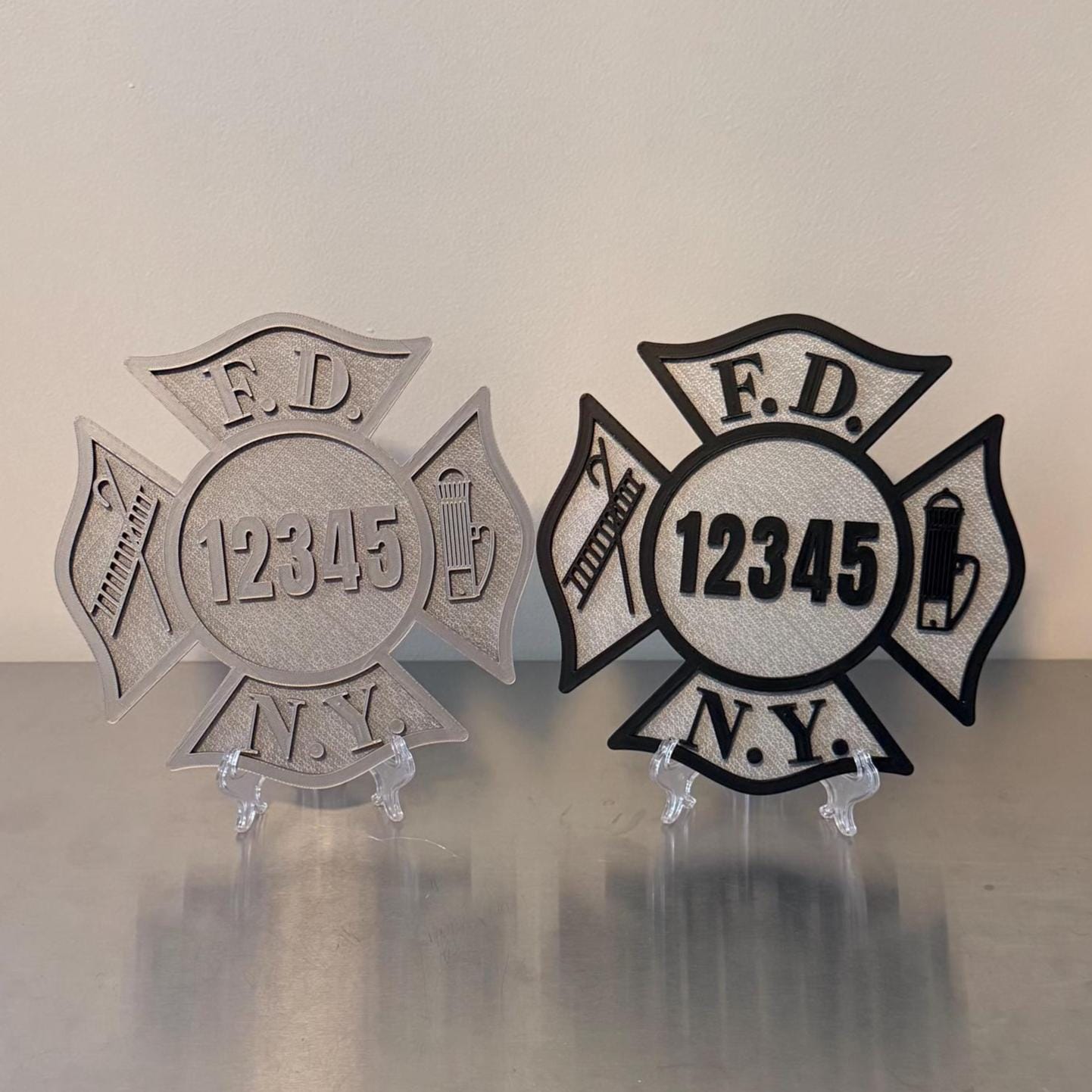 FDNY Firefighter Badge 3D Display Plaque , Firefighter Gift, NYC Wall Decor