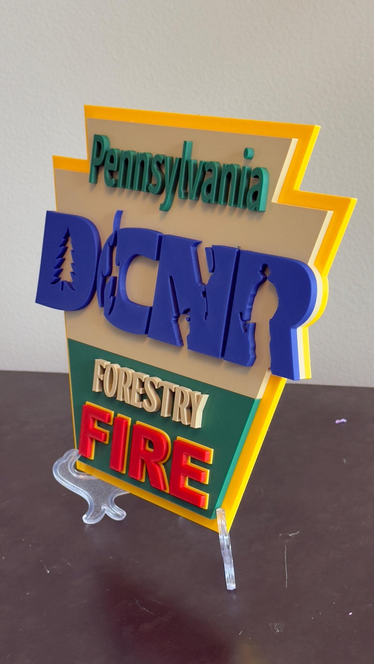 DCNR Forestry FIRE Pennsylvania Plaque: First Responder Tribute PA