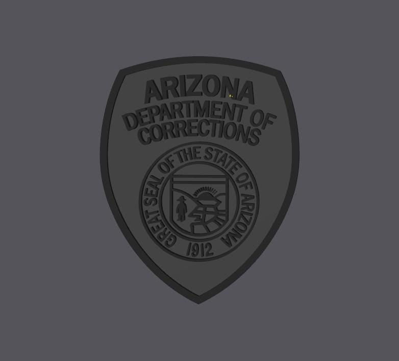 Arizona Department of Corrections 3D Display Plaque First Responder AZ