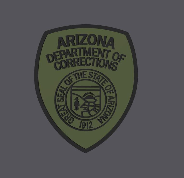 Arizona Department of Corrections 3D Display Plaque First Responder AZ
