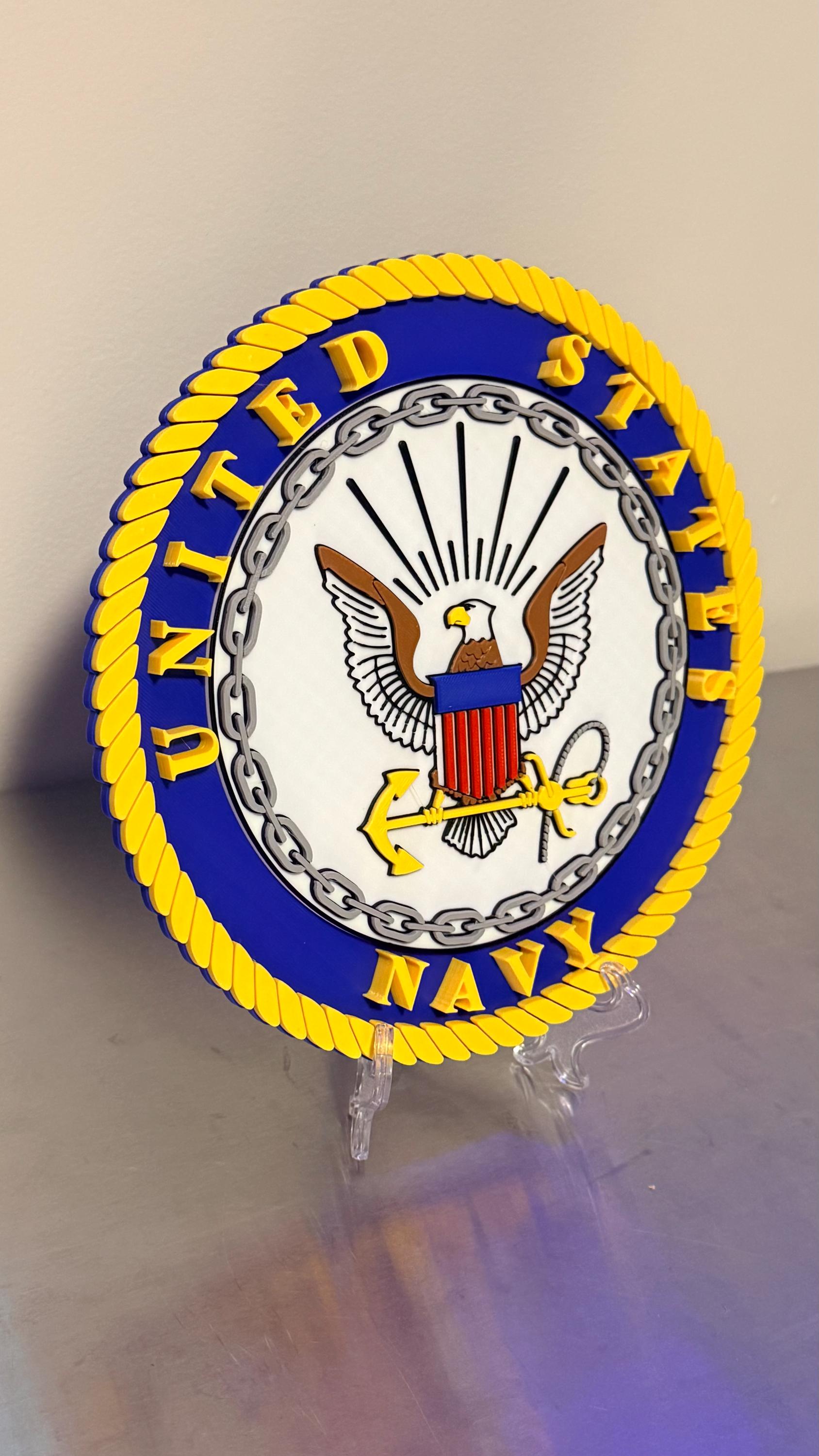 US Navy 3D Plaque: Veteran Wall Art Government