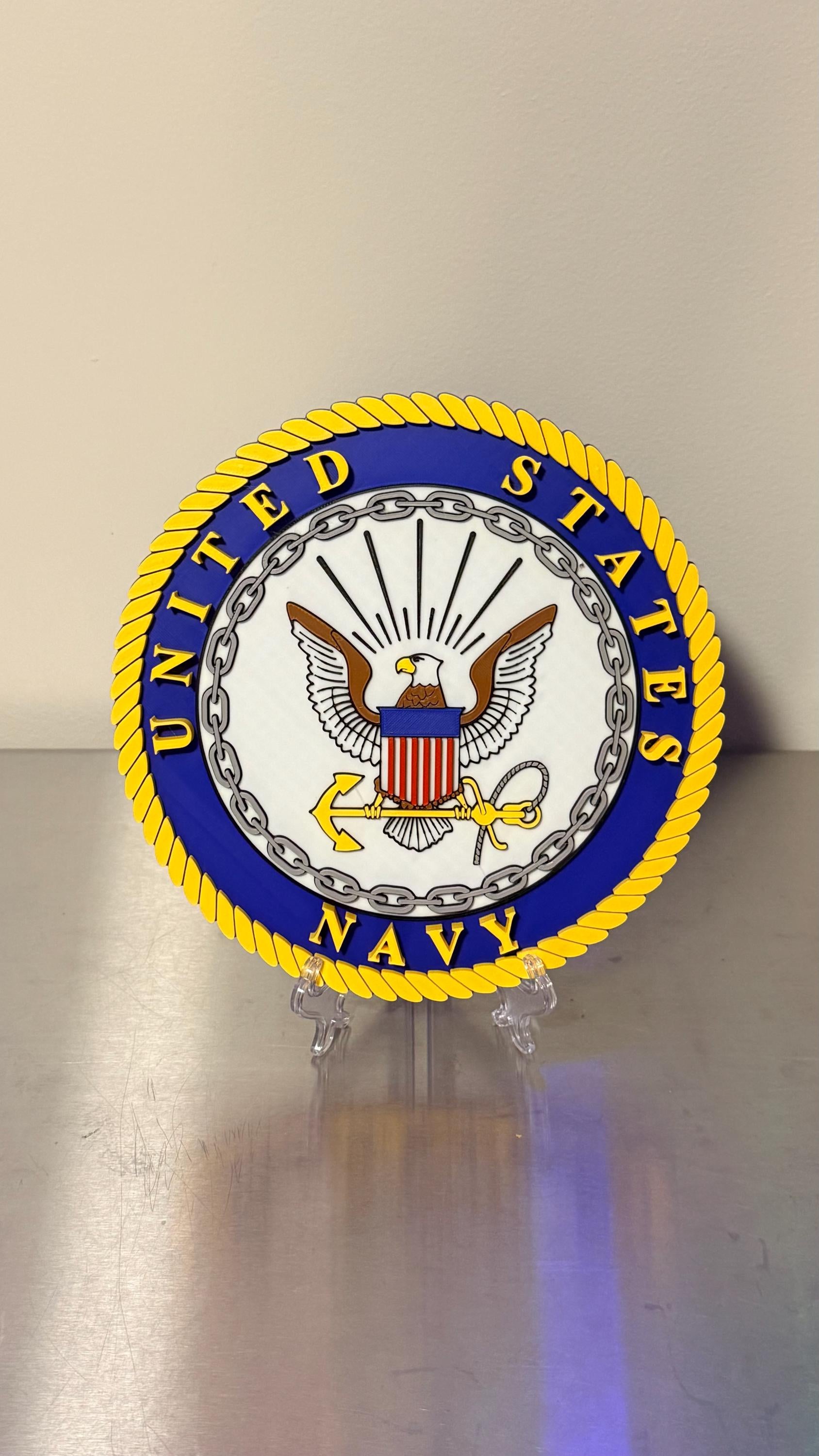 US Navy 3D Plaque: Veteran Wall Art Government