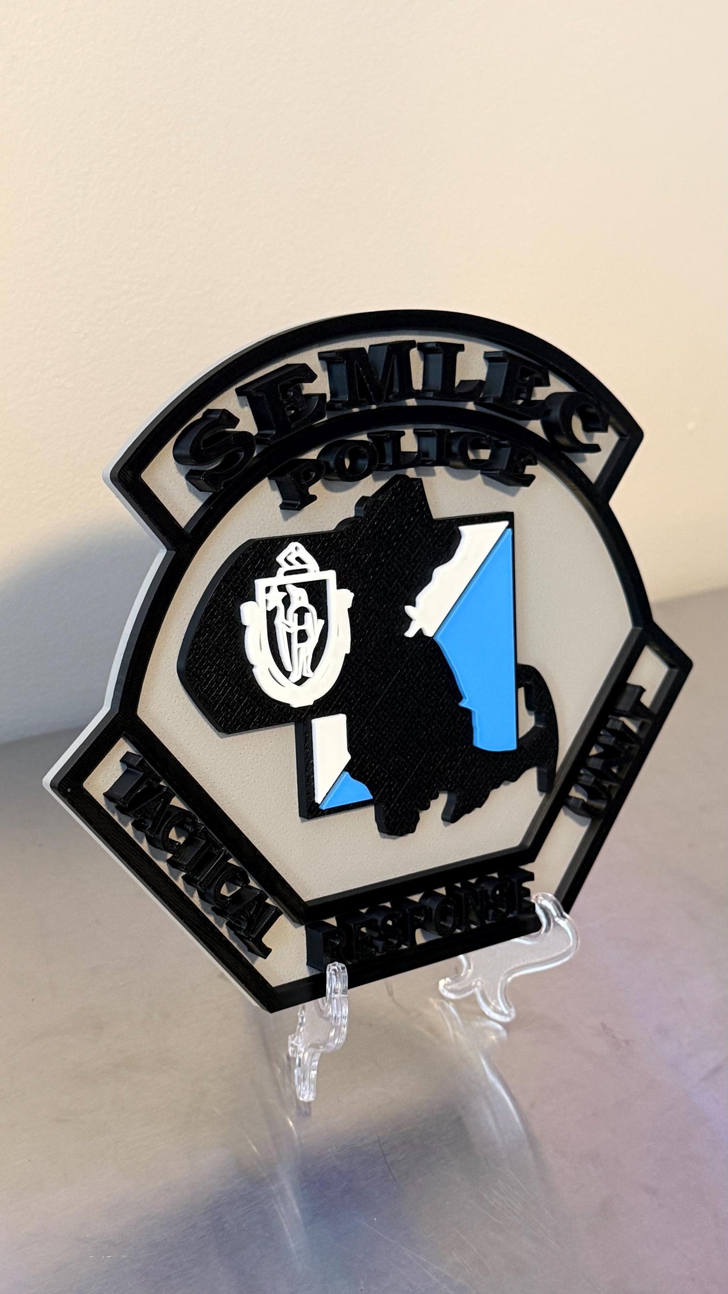 Southeastern Massachusetts Law Enforcement Council SEMLEC 3D Plaque: First Responder Wall Art MA