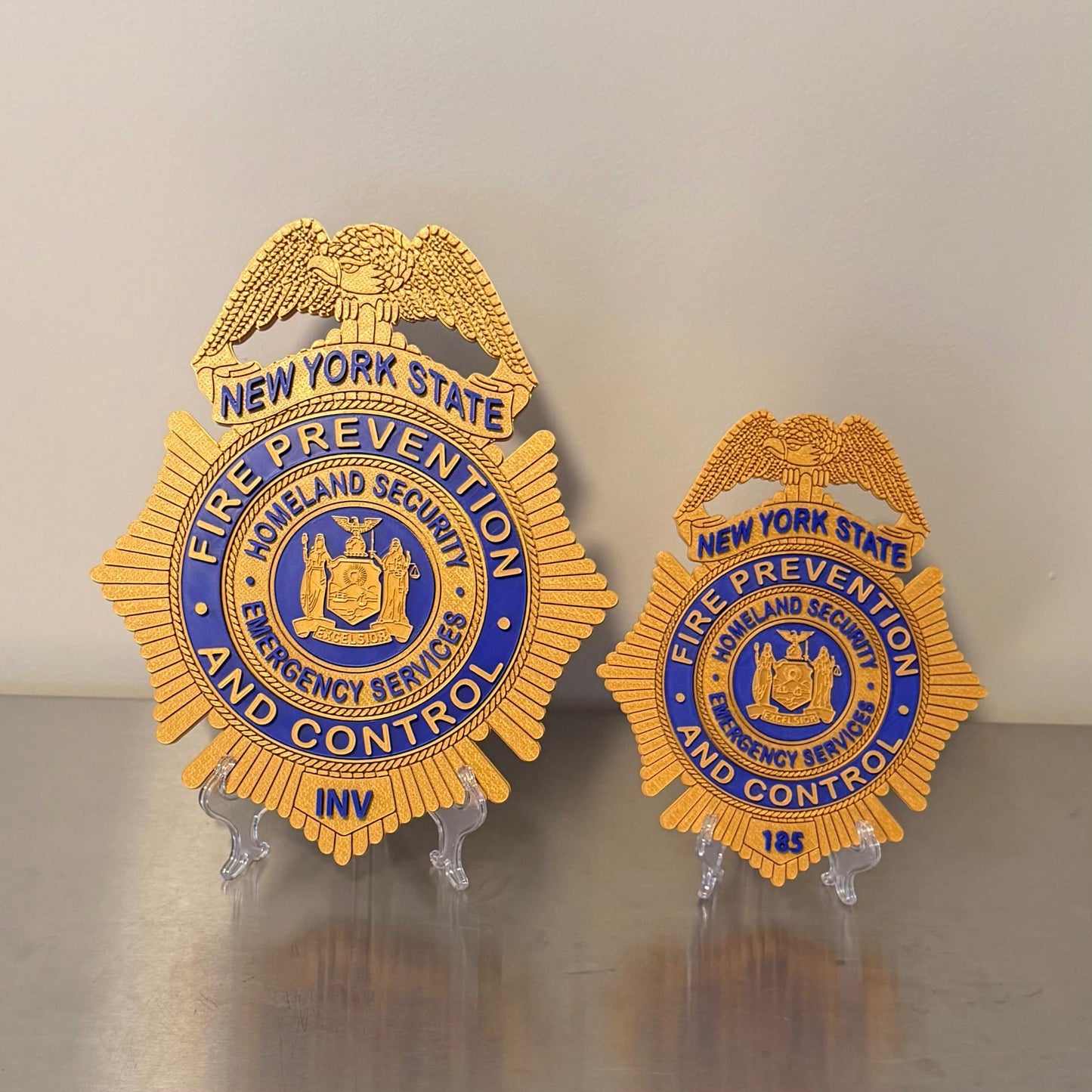 NYS Fire Prevention Badge 9" 3D Display Plaque