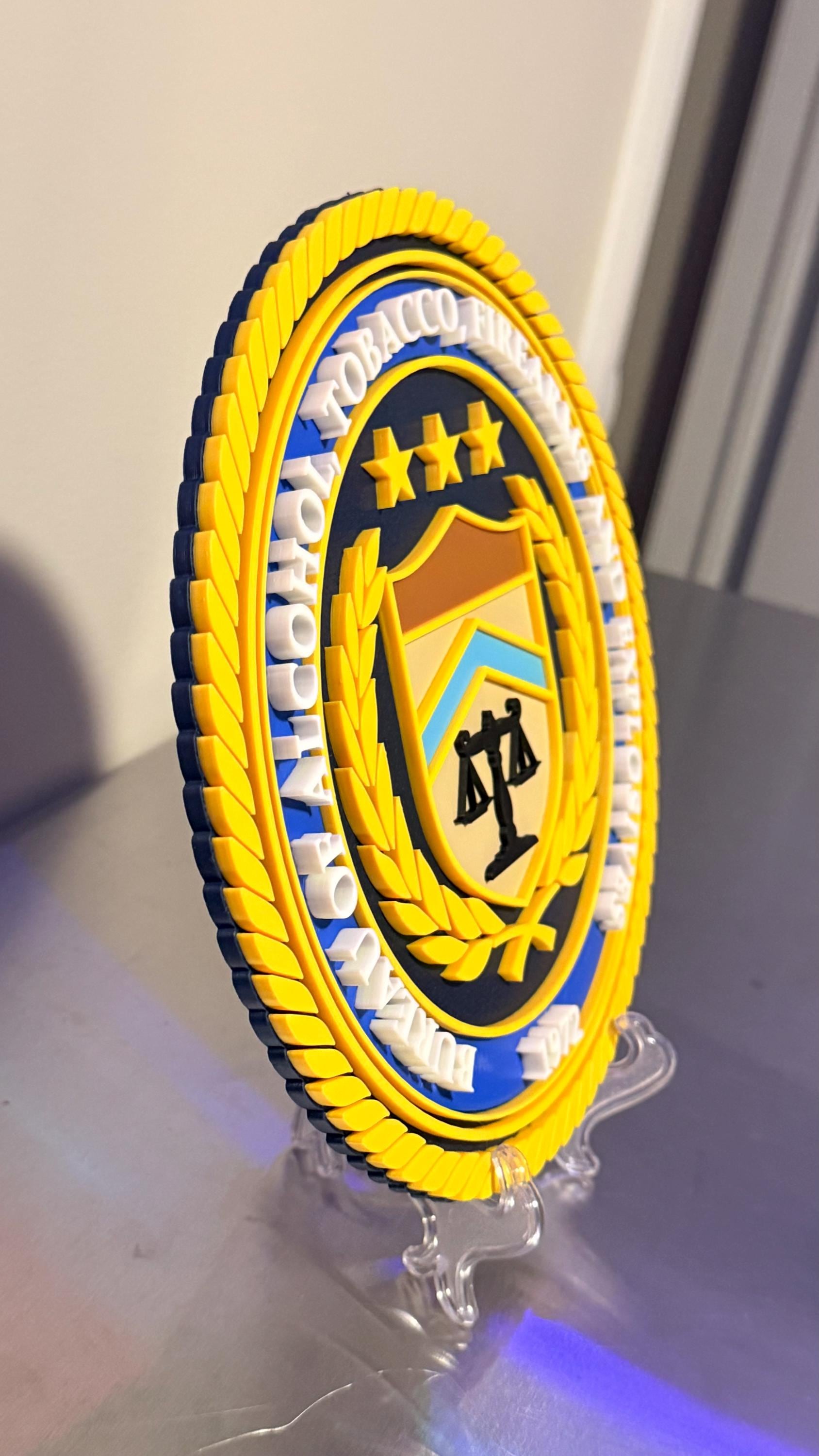 ATF 3D Embossed Display Plaque: First Responder Wall Art Government
