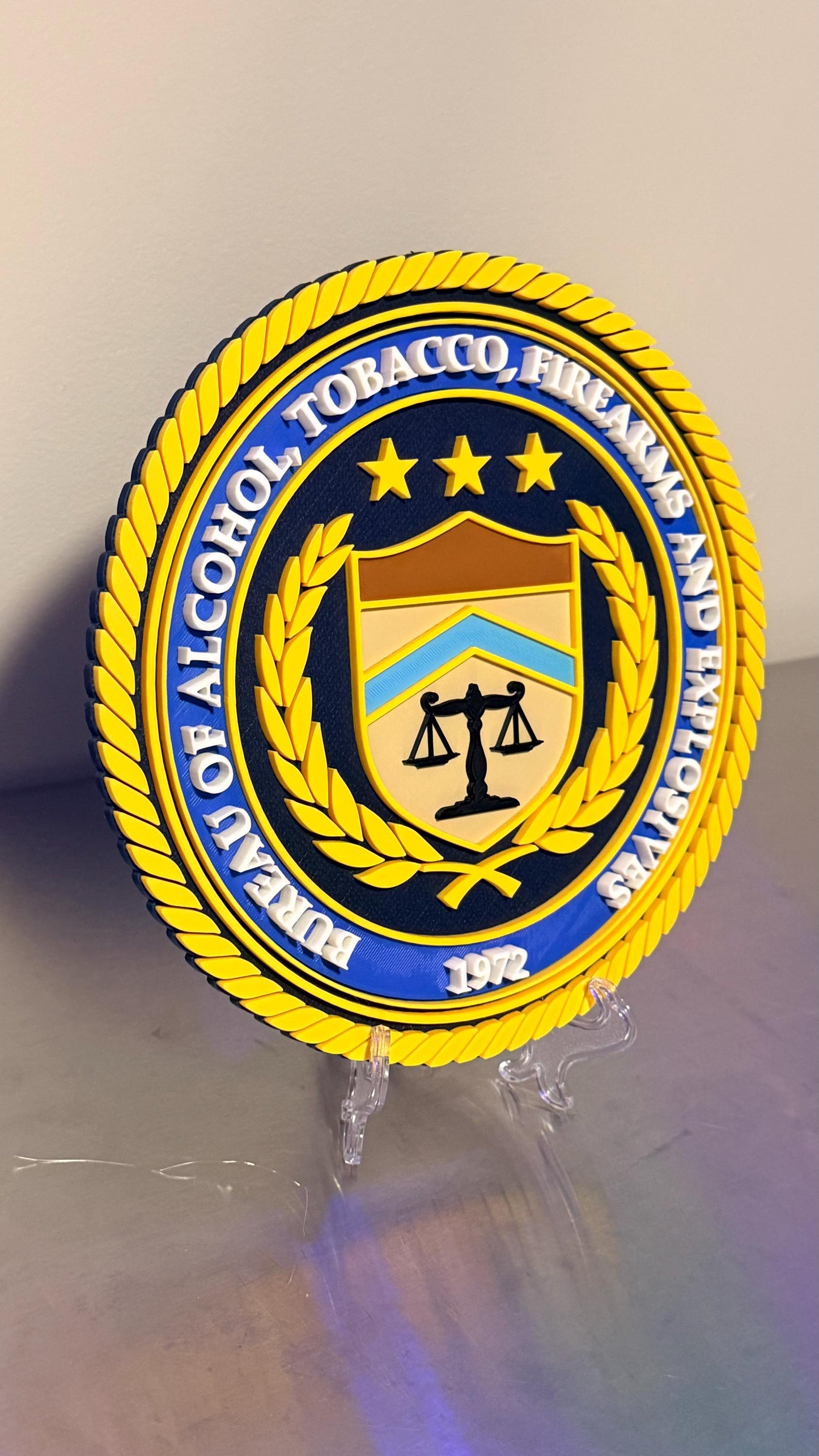 ATF 3D Embossed Display Plaque: First Responder Wall Art Government