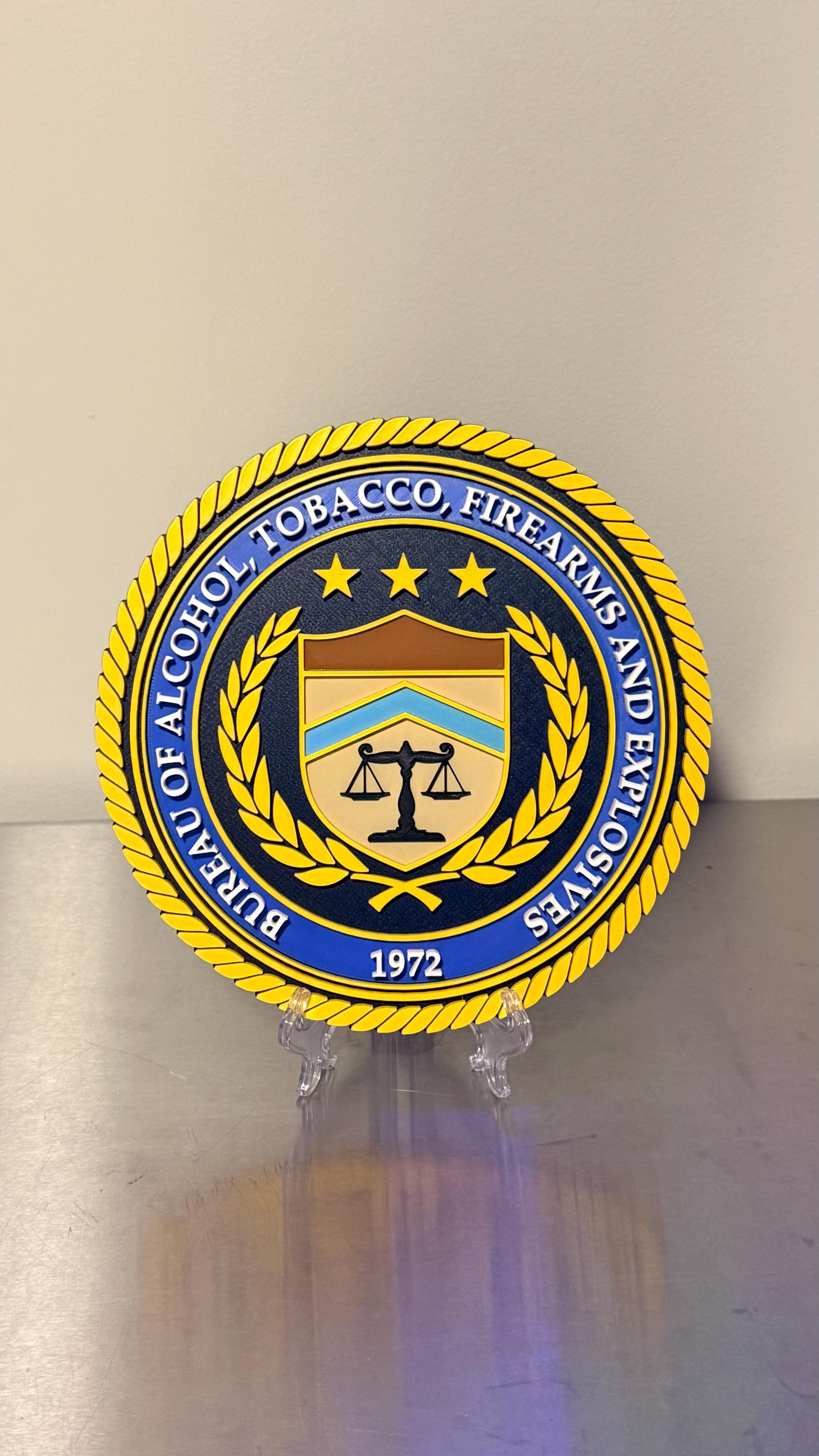 ATF 3D Embossed Display Plaque: First Responder Wall Art Government
