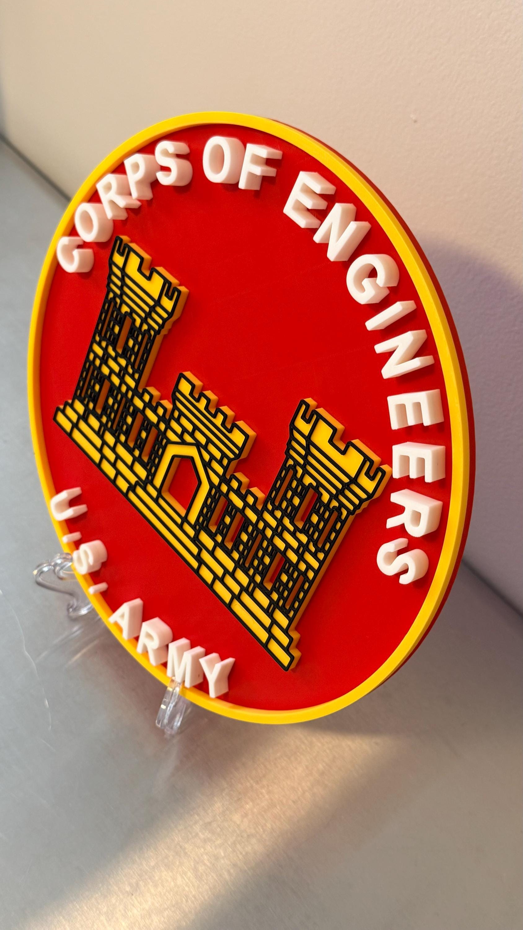 US ARMY Corps of Engineers 3D Display Plaque Government