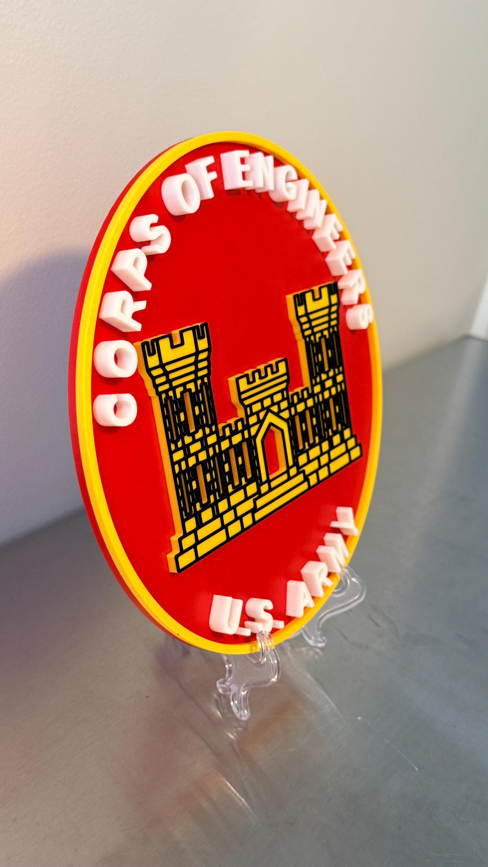 US ARMY Corps of Engineers 3D Display Plaque Government