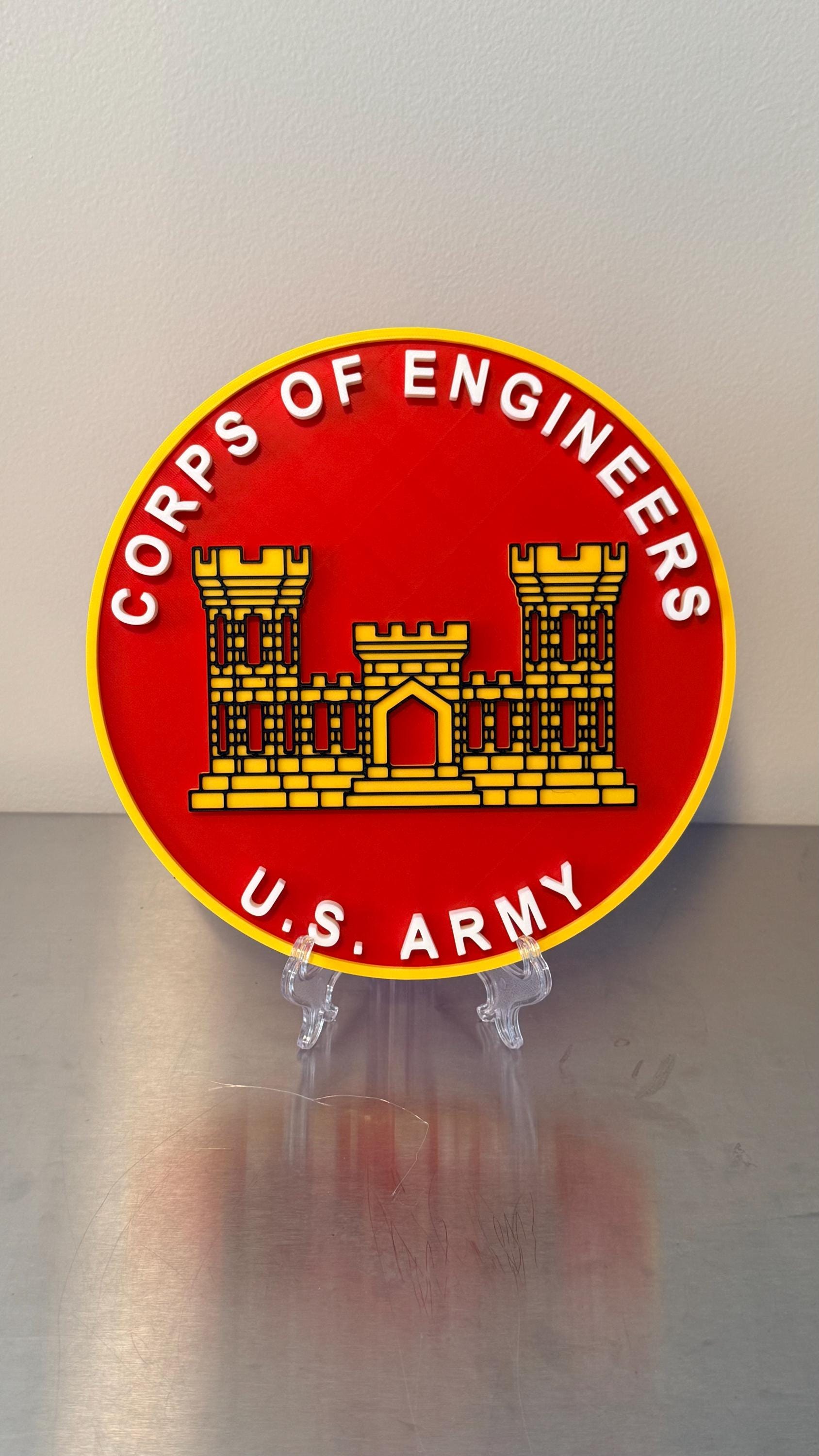 US ARMY Corps of Engineers 3D Display Plaque Government