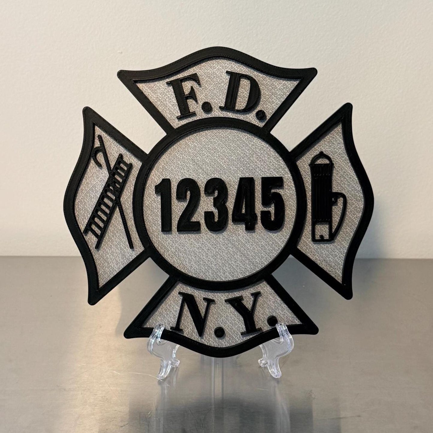 FDNY Firefighter Badge 3D Display Plaque , Firefighter Gift, NYC Wall Decor
