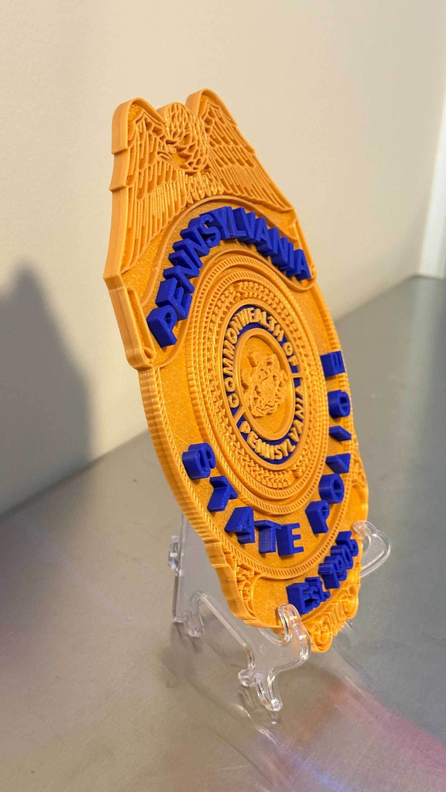 Pennsylvania State Police Badge 3D Display Plaque PSP PA Shield