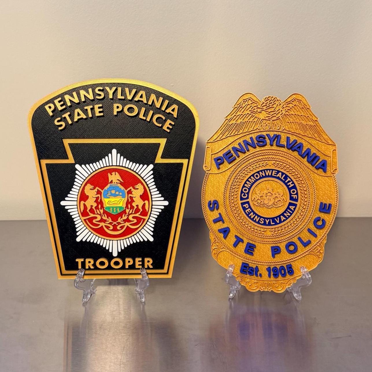 Pennsylvania State Police Badge 3D Display Plaque PSP PA Shield
