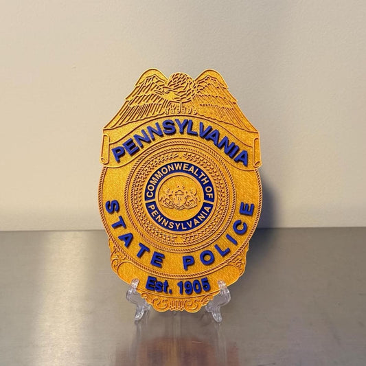 Pennsylvania State Police Badge 3D Display Plaque PSP PA Shield