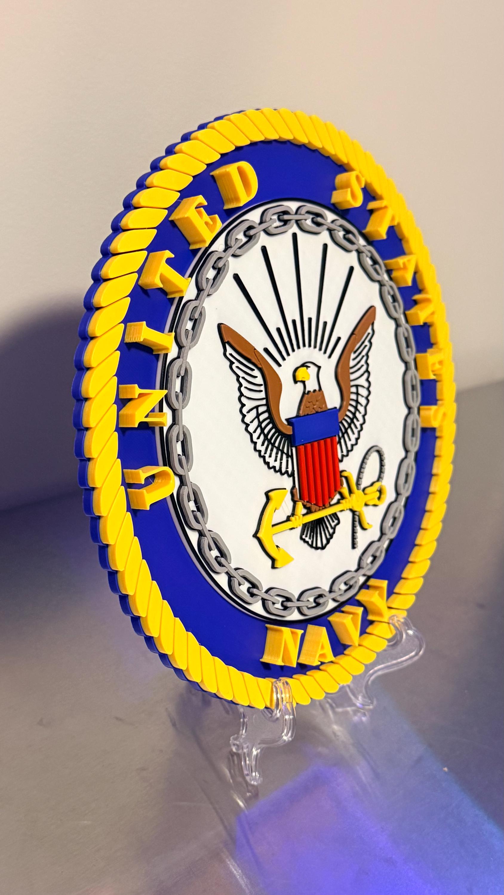 US Navy 3D Plaque: Veteran Wall Art Government
