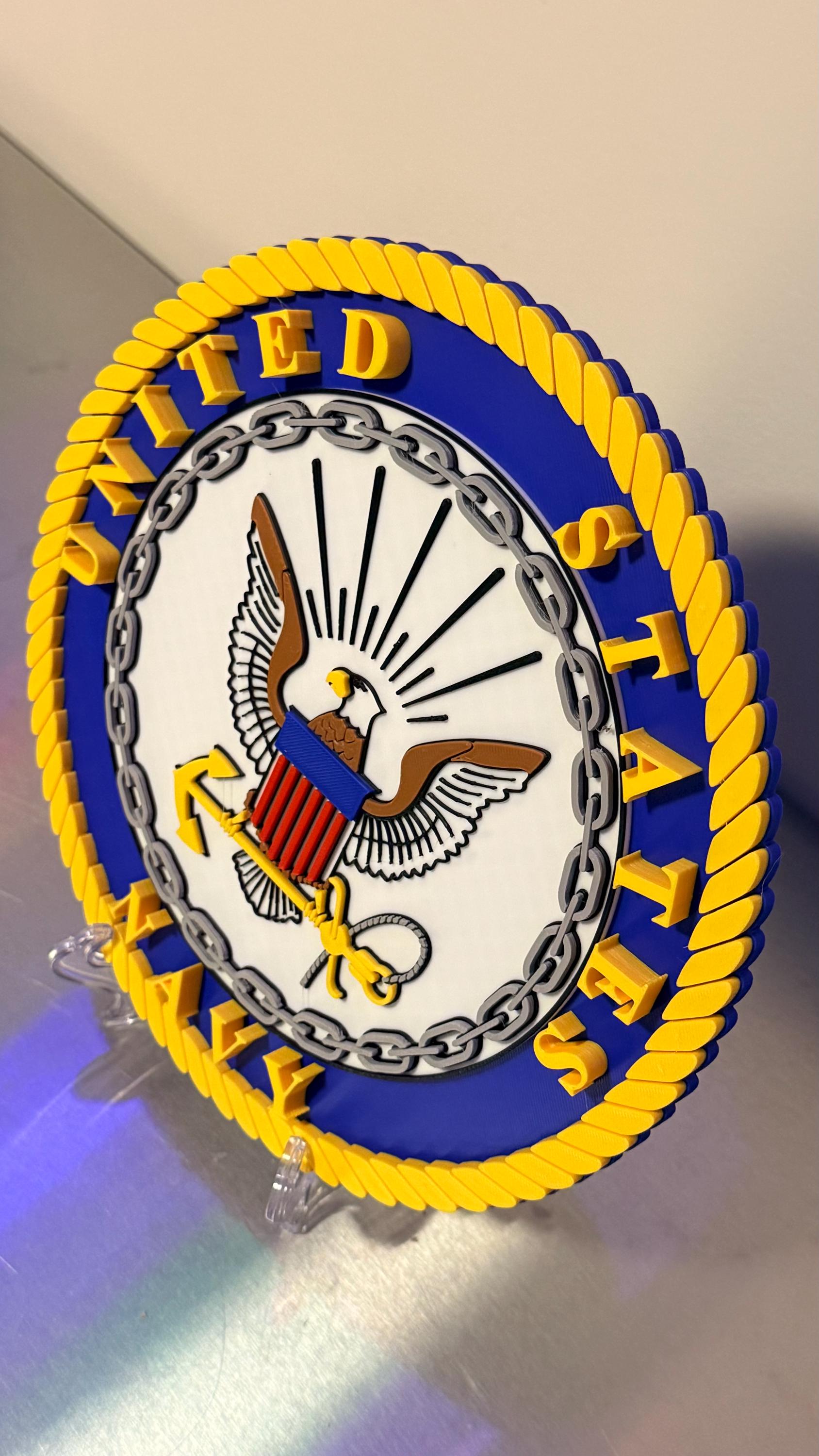 US Navy 3D Plaque: Veteran Wall Art Government