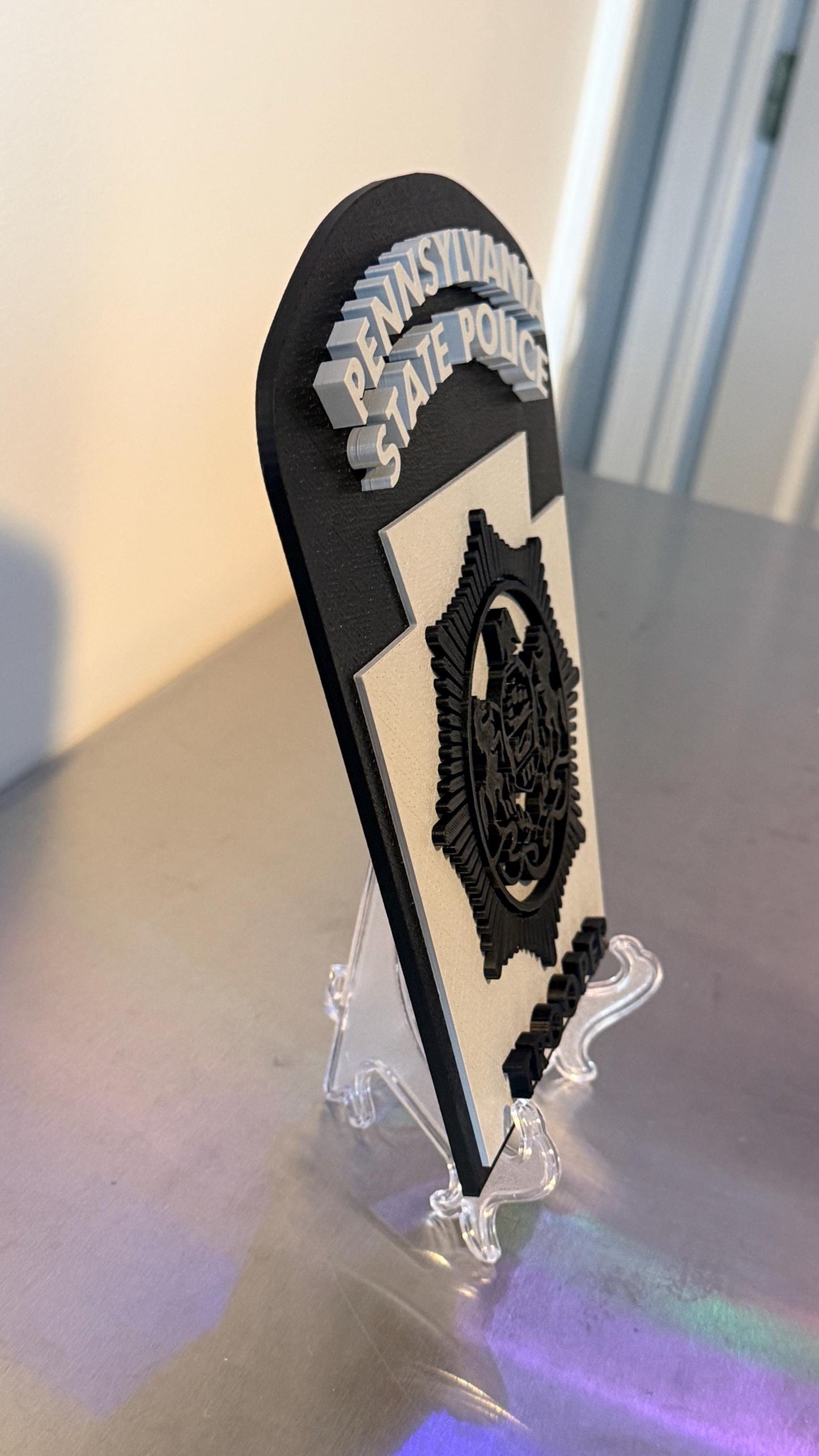 Pennsylvania State Police Trooper Subdued 3D Display Plaque PSP PA