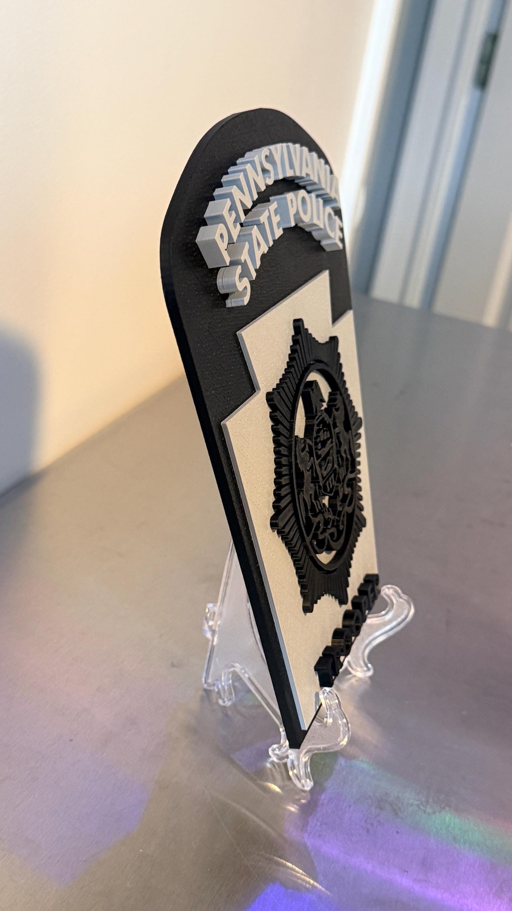 Pennsylvania State Police Trooper Subdued 3D Display Plaque PSP PA