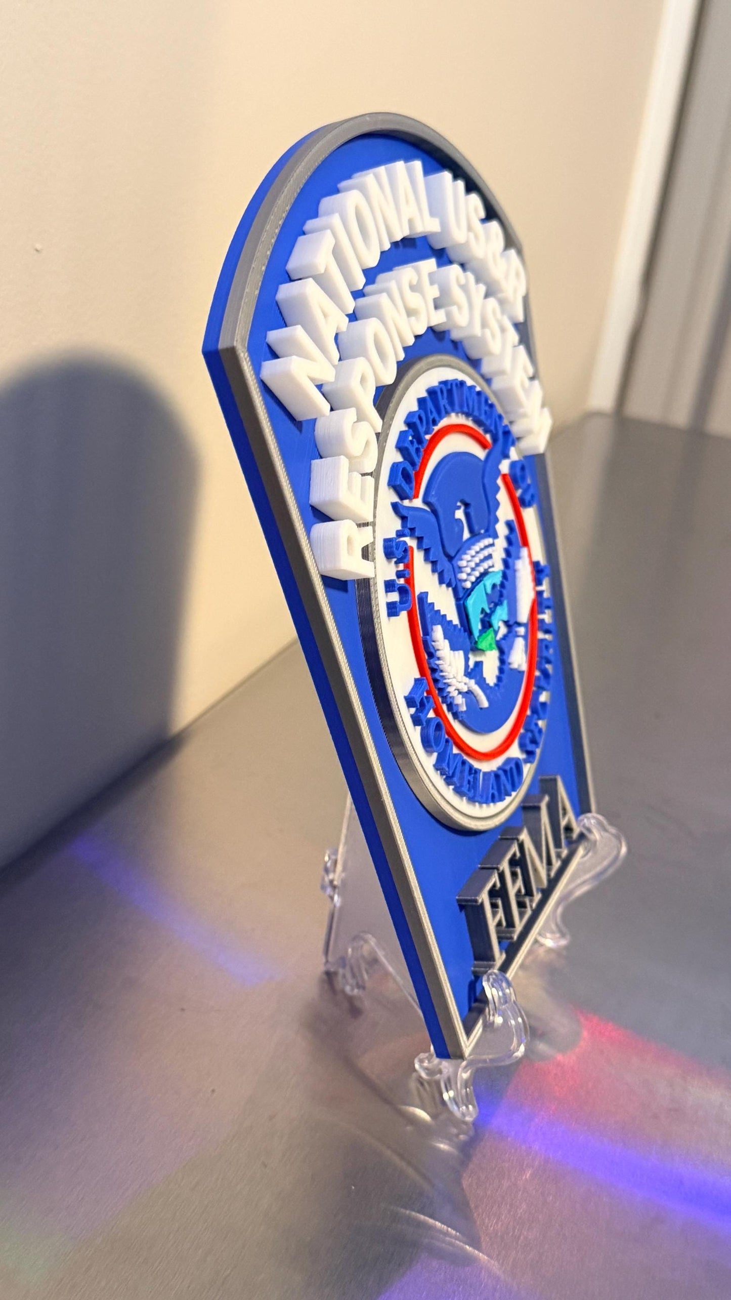 National USAR Response System FEMA 3D Embossed Plaque: First Responder Wall Decor Government