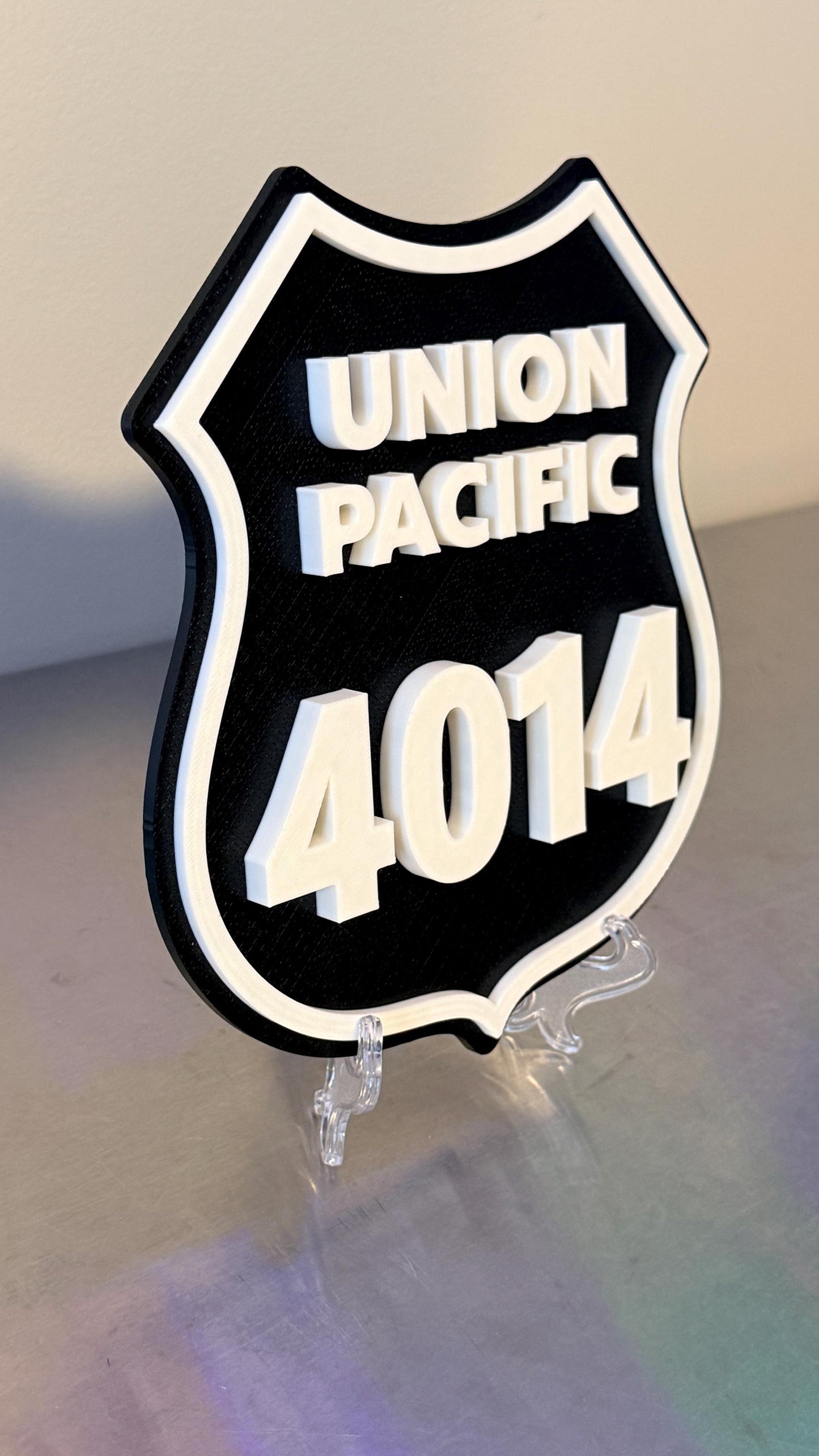 Union Pacific Railroad 3D Plaque 9" Shelf Or Wall Display Train Plaque Big Boy 4014