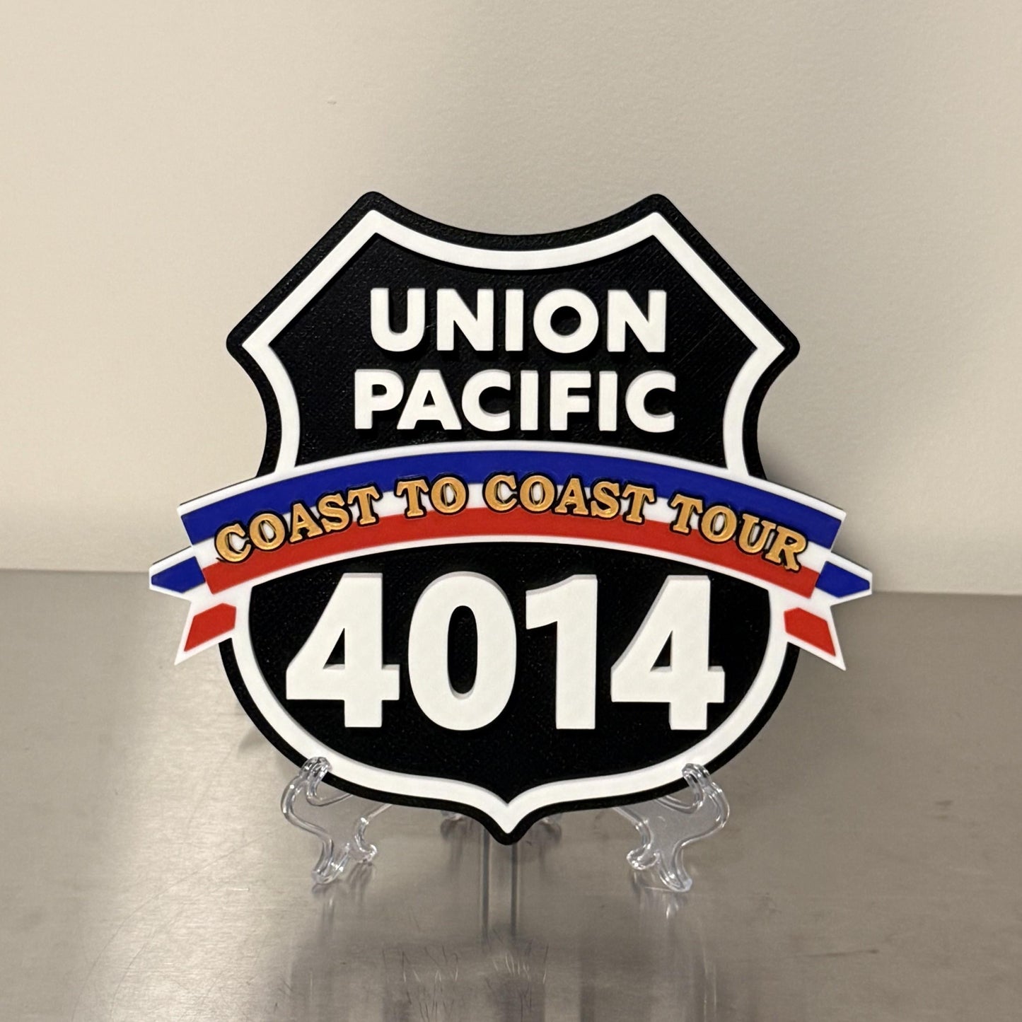 Union Pacific Railroad 3D Plaque 9" Shelf Or Wall Display Train Plaque Big Boy 4014