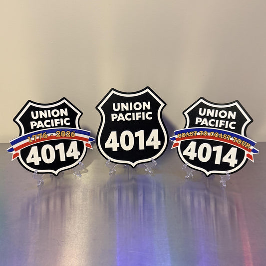 Union Pacific Railroad 3D Plaque 9" Shelf Or Wall Display Train Plaque Big Boy 4014