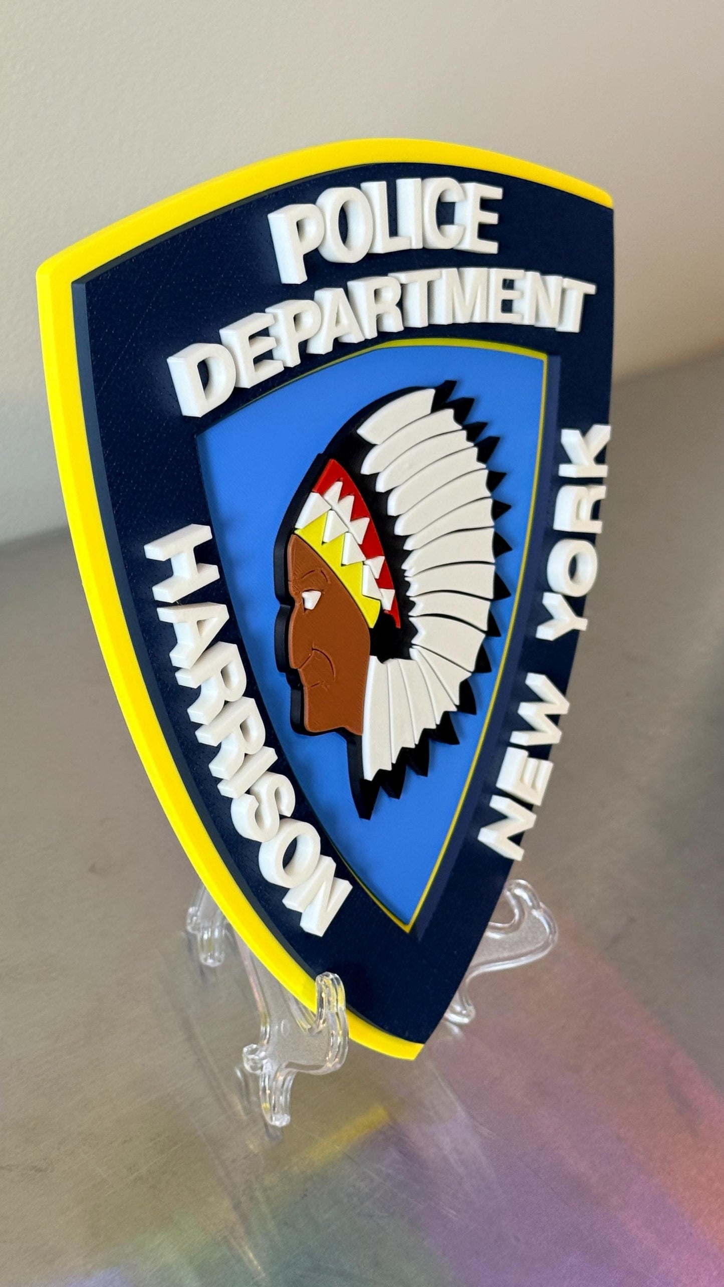 Harrison New York Police Department 3D Embossed Display Plaque NY