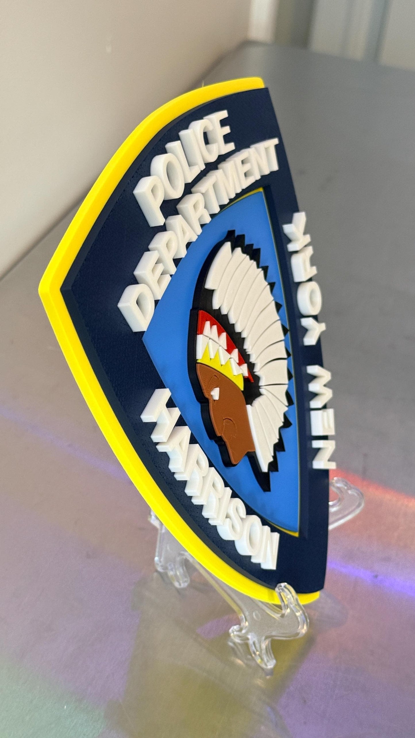 Harrison New York Police Department 3D Embossed Display Plaque NY