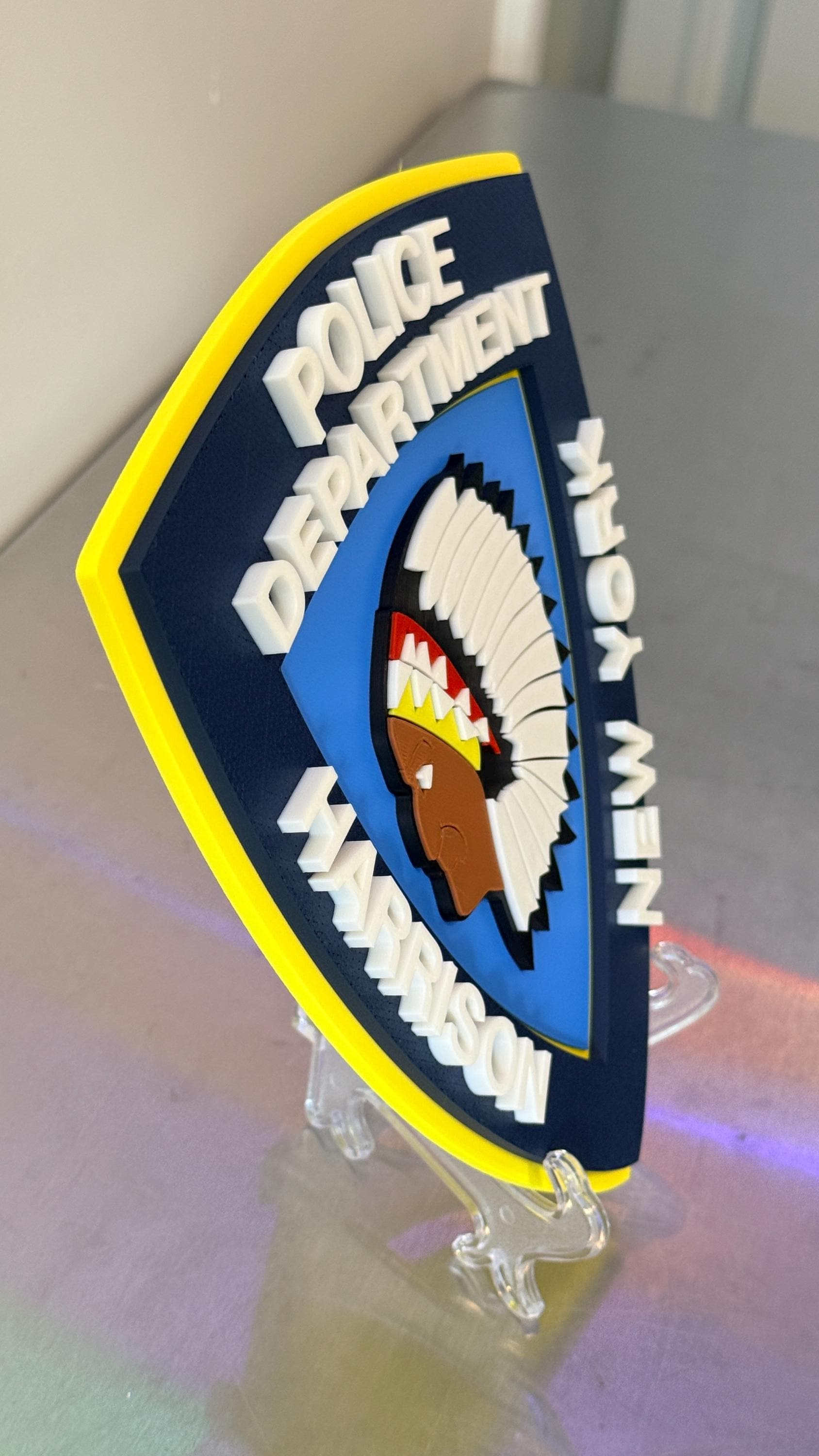 Harrison New York Police Department 3D Embossed Display Plaque NY