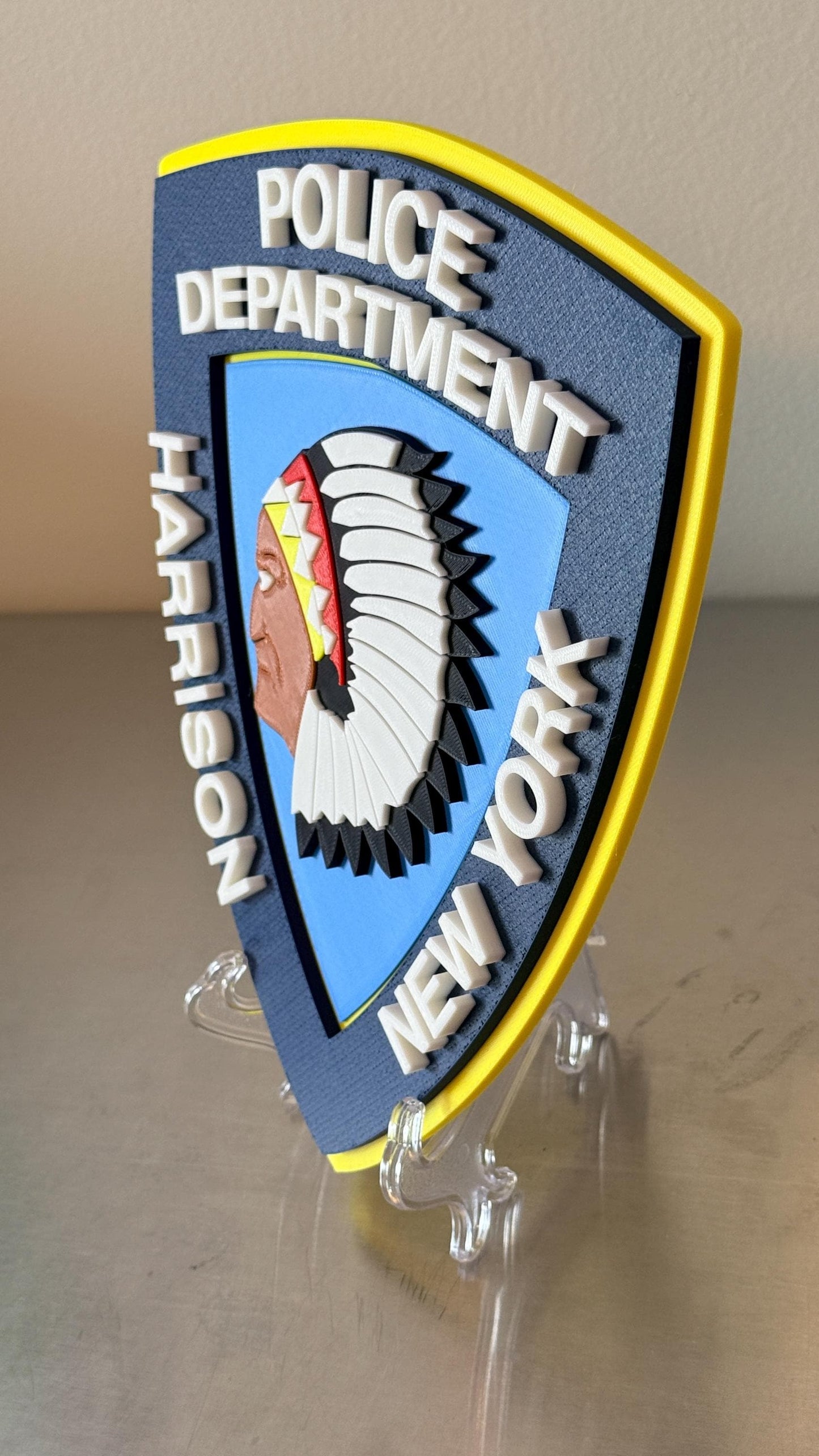 Harrison New York Police Department 3D Embossed Display Plaque NY
