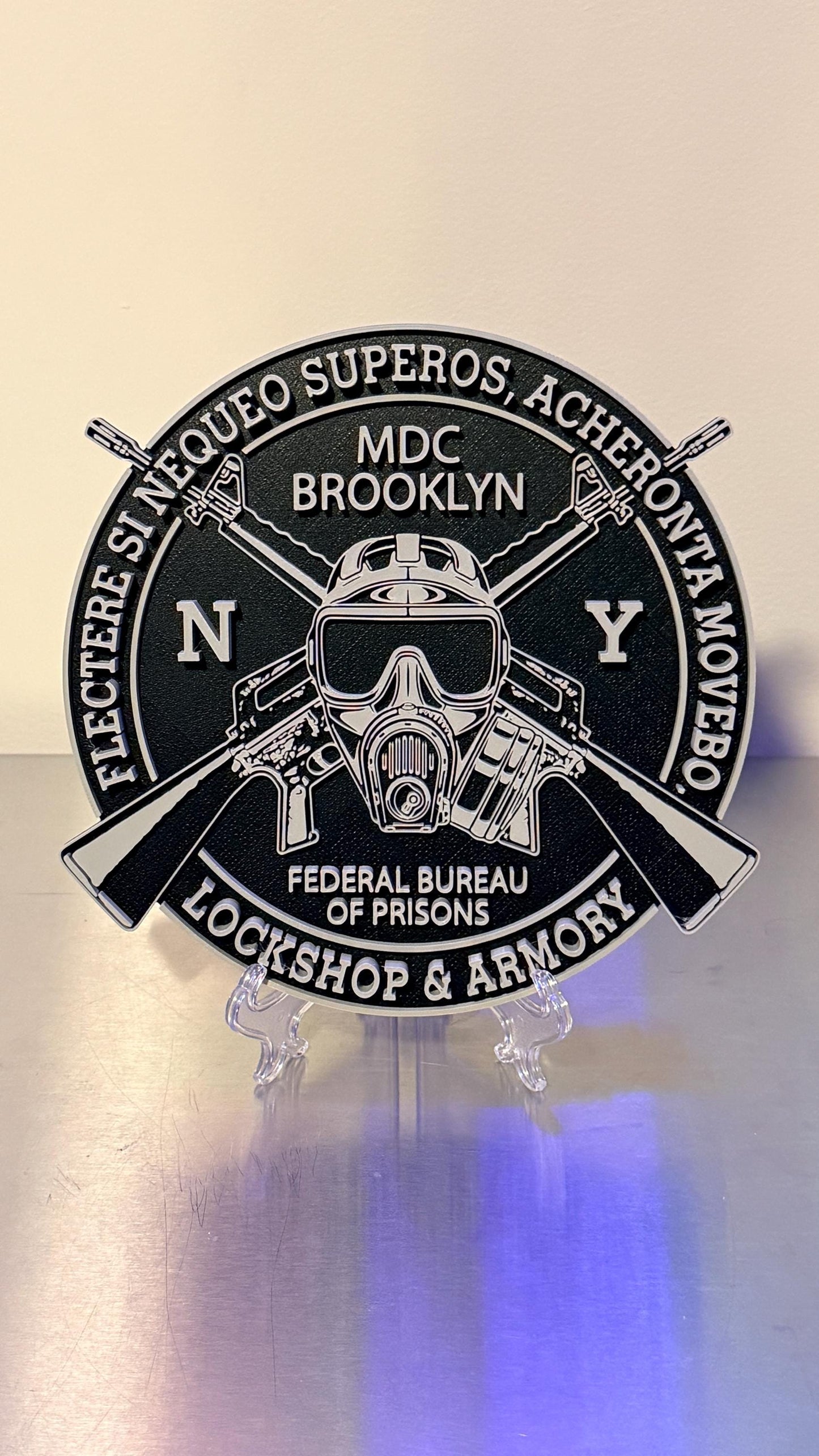 MDC Brooklyn Lockshop & Armory - Federal Bureau Of Prisons 3D Display Plaque NY