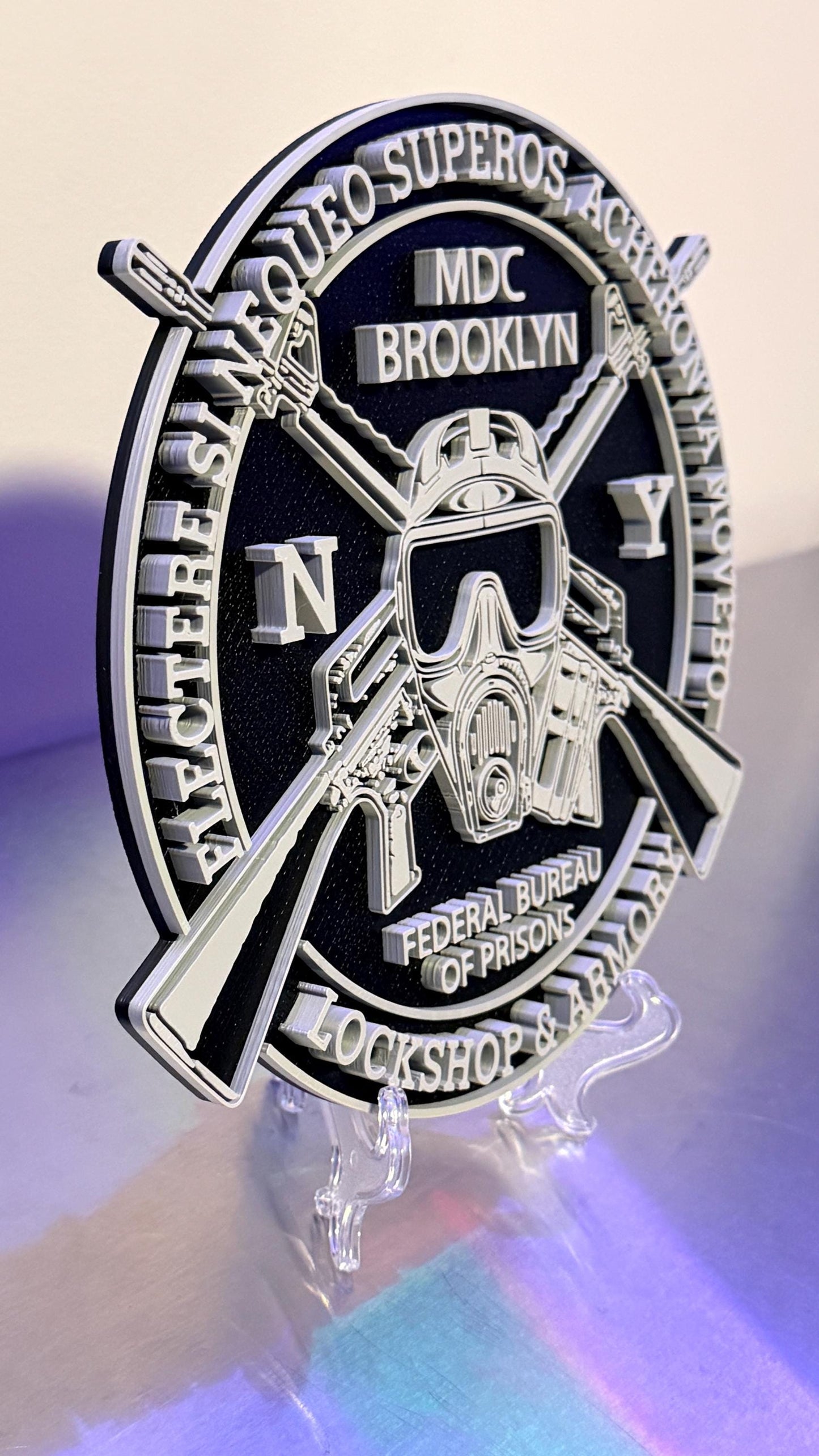 MDC Brooklyn Lockshop & Armory - Federal Bureau Of Prisons 3D Display Plaque NY