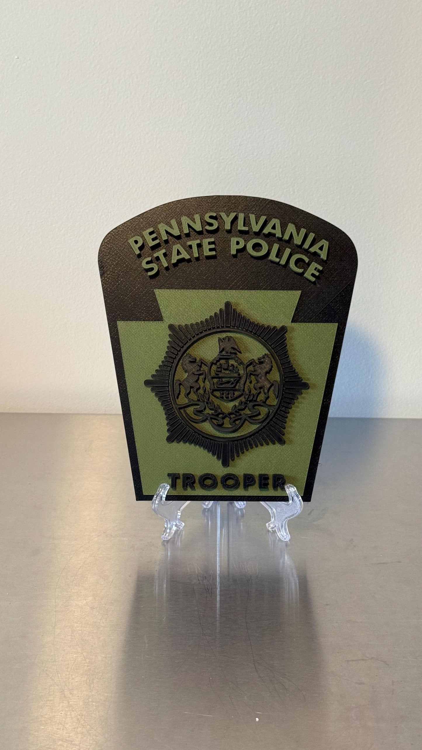 Pennsylvania State Police Trooper Subdued 3D Display Plaque PSP PA