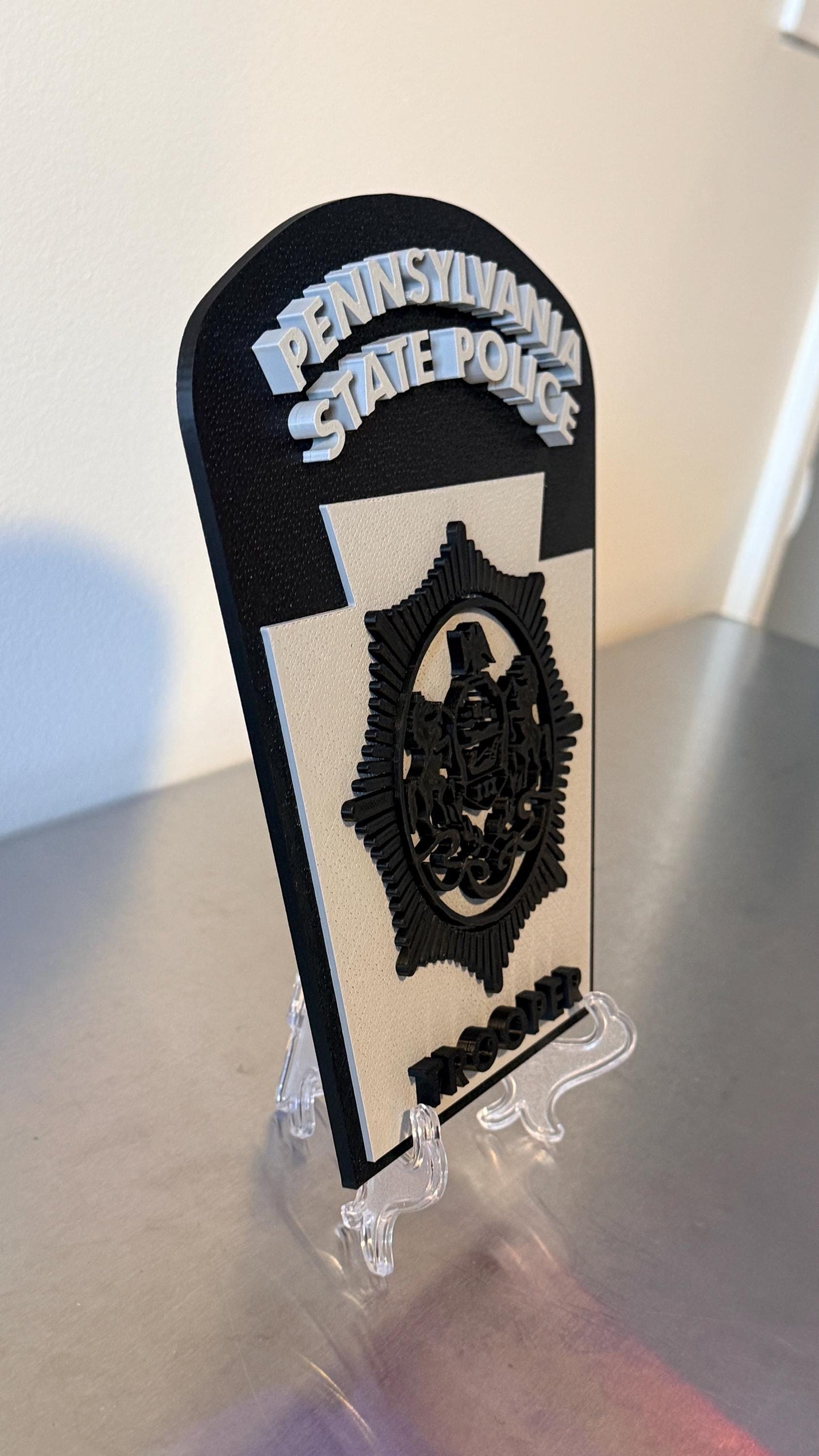 Pennsylvania State Police Trooper Subdued 3D Display Plaque PSP PA