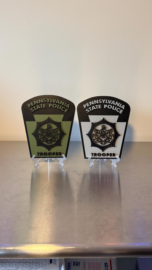 Pennsylvania State Police Trooper Subdued 3D Display Plaque PSP PA