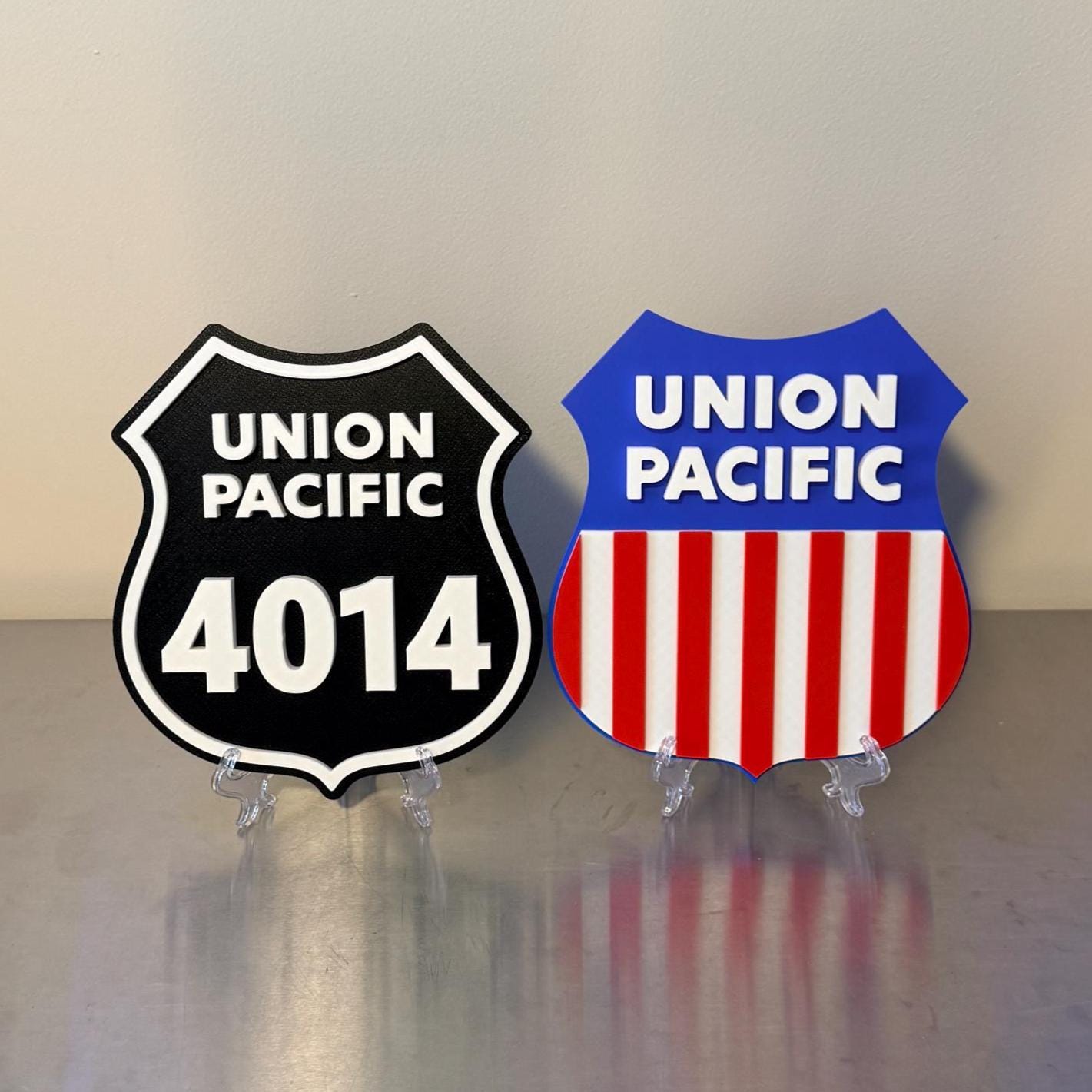 Union Pacific Railroad 3D Plaque 9" Shelf Or Wall Display Train Plaque Big Boy 4014