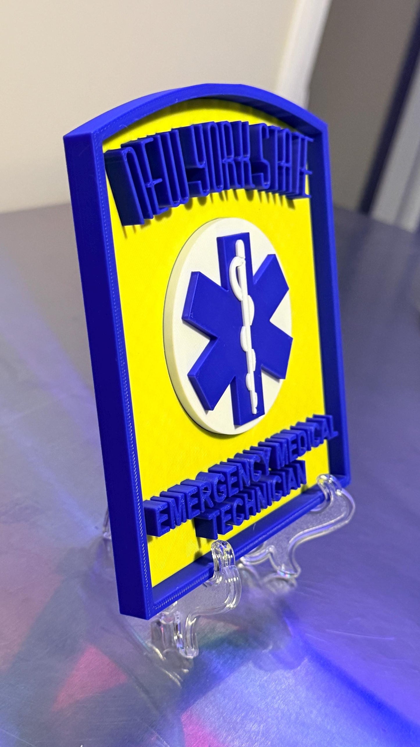 NYS EMT Display Plaque 8” First Responder Wall Decor Ems Gift NYCEMS
