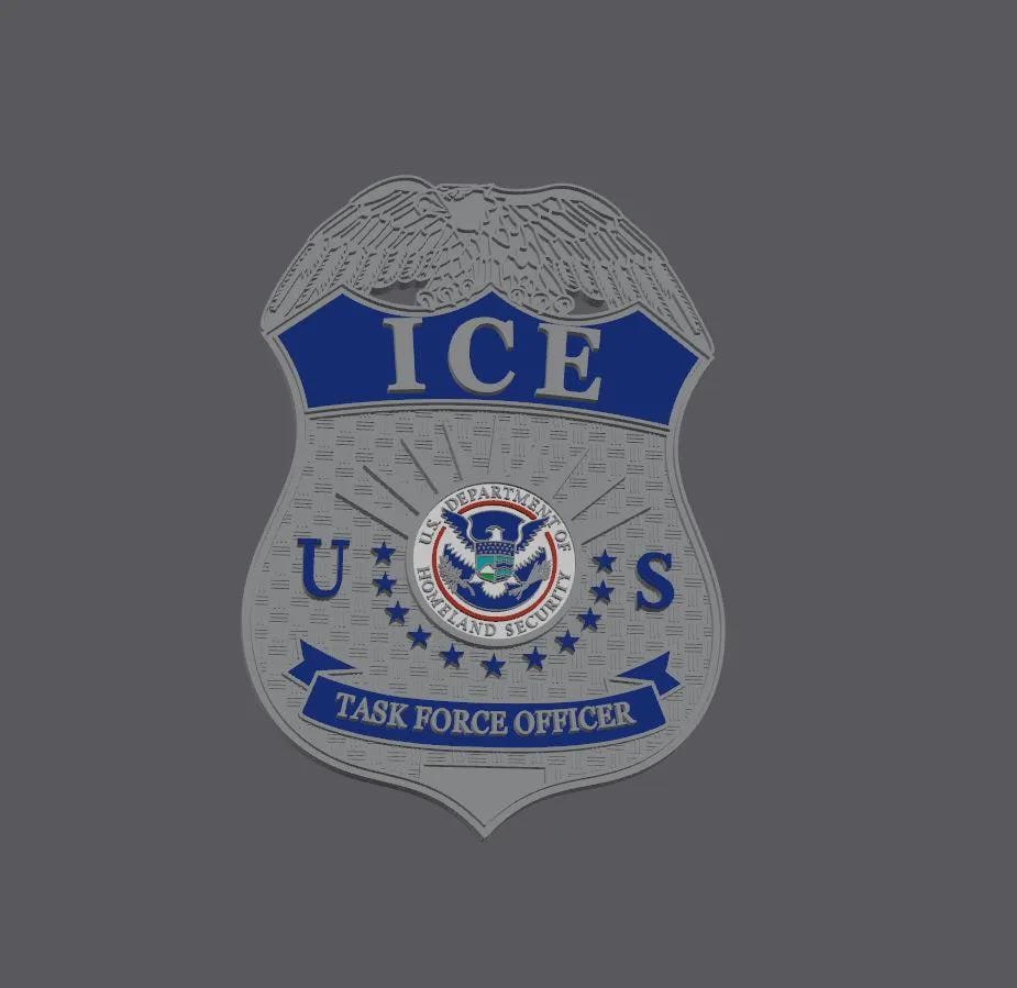 DHS ICE Badge 6 COLOR Display 3D Embossed Police Plaque - Government
