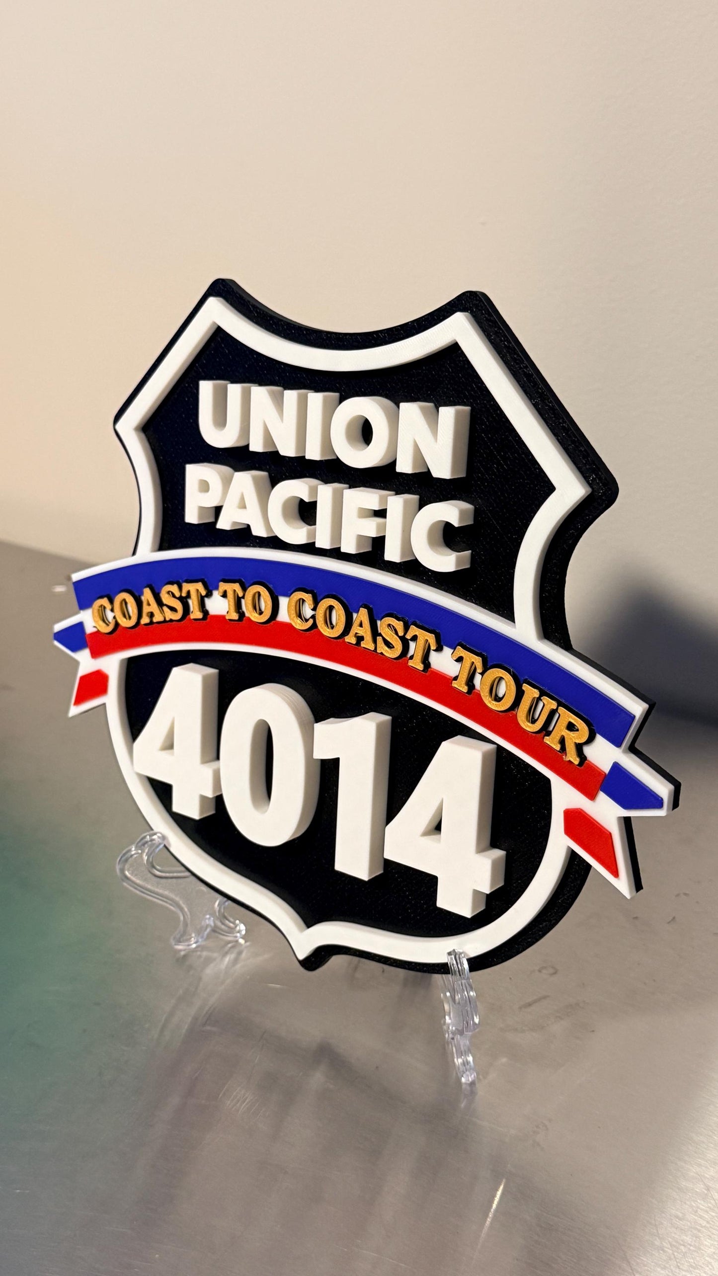 Union Pacific Railroad 3D Plaque 9" Shelf Or Wall Display Train Plaque Big Boy 4014