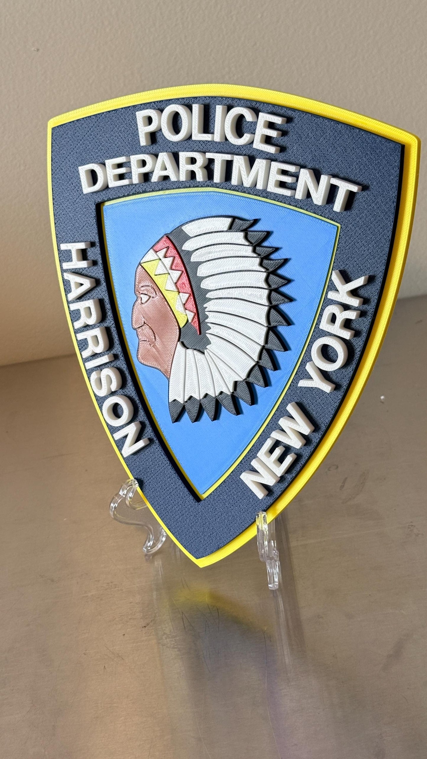 Harrison New York Police Department 3D Embossed Display Plaque NY