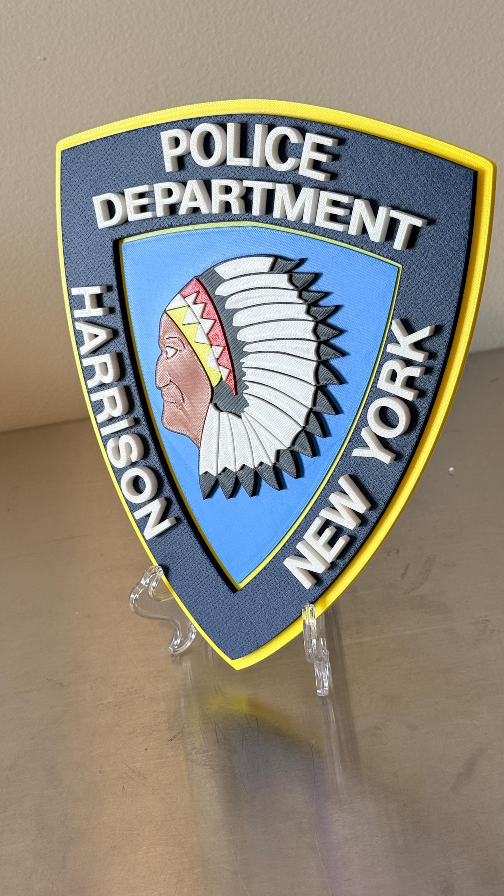 Harrison New York Police Department 3D Embossed Display Plaque NY