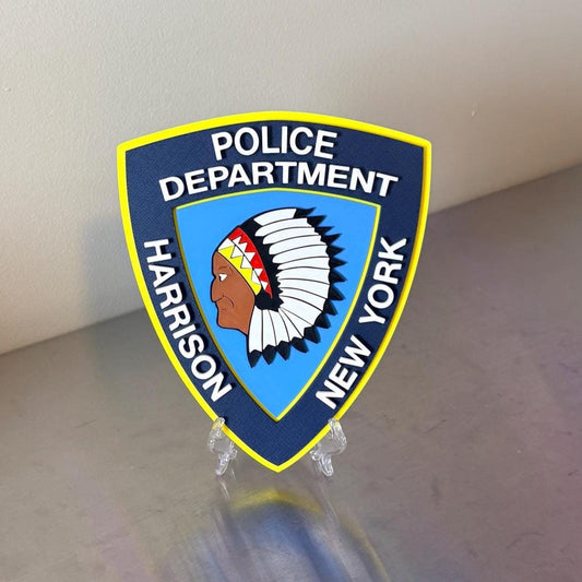 Harrison New York Police Department 3D Embossed Display Plaque NY