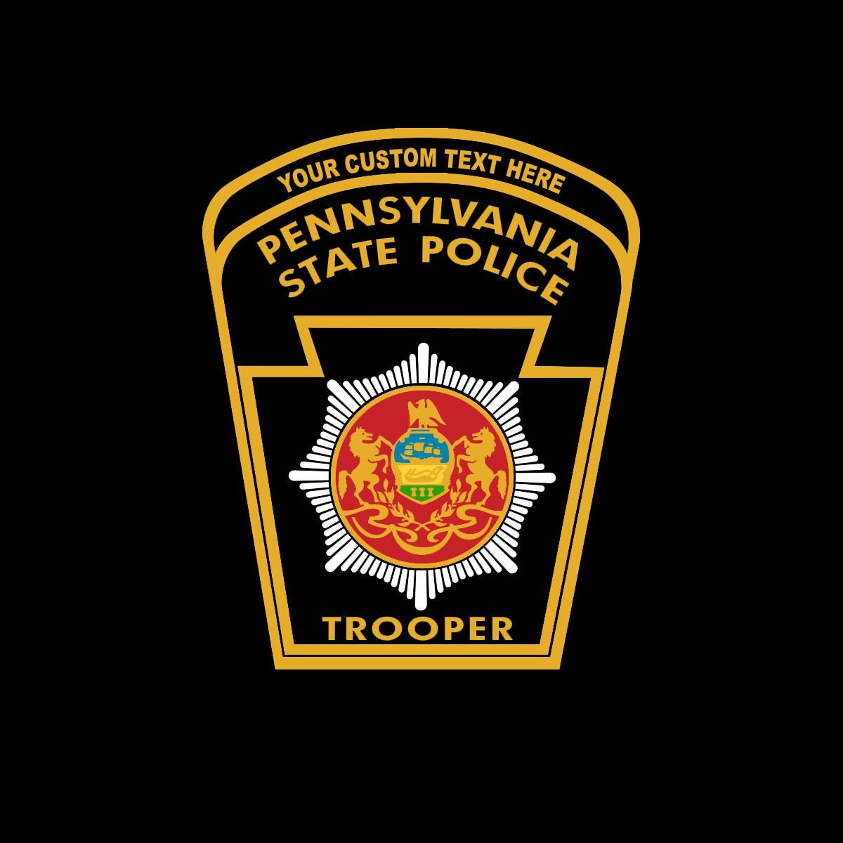 Customizable Pennsylvania State Police Trooper 3D Display Plaque PSP PA