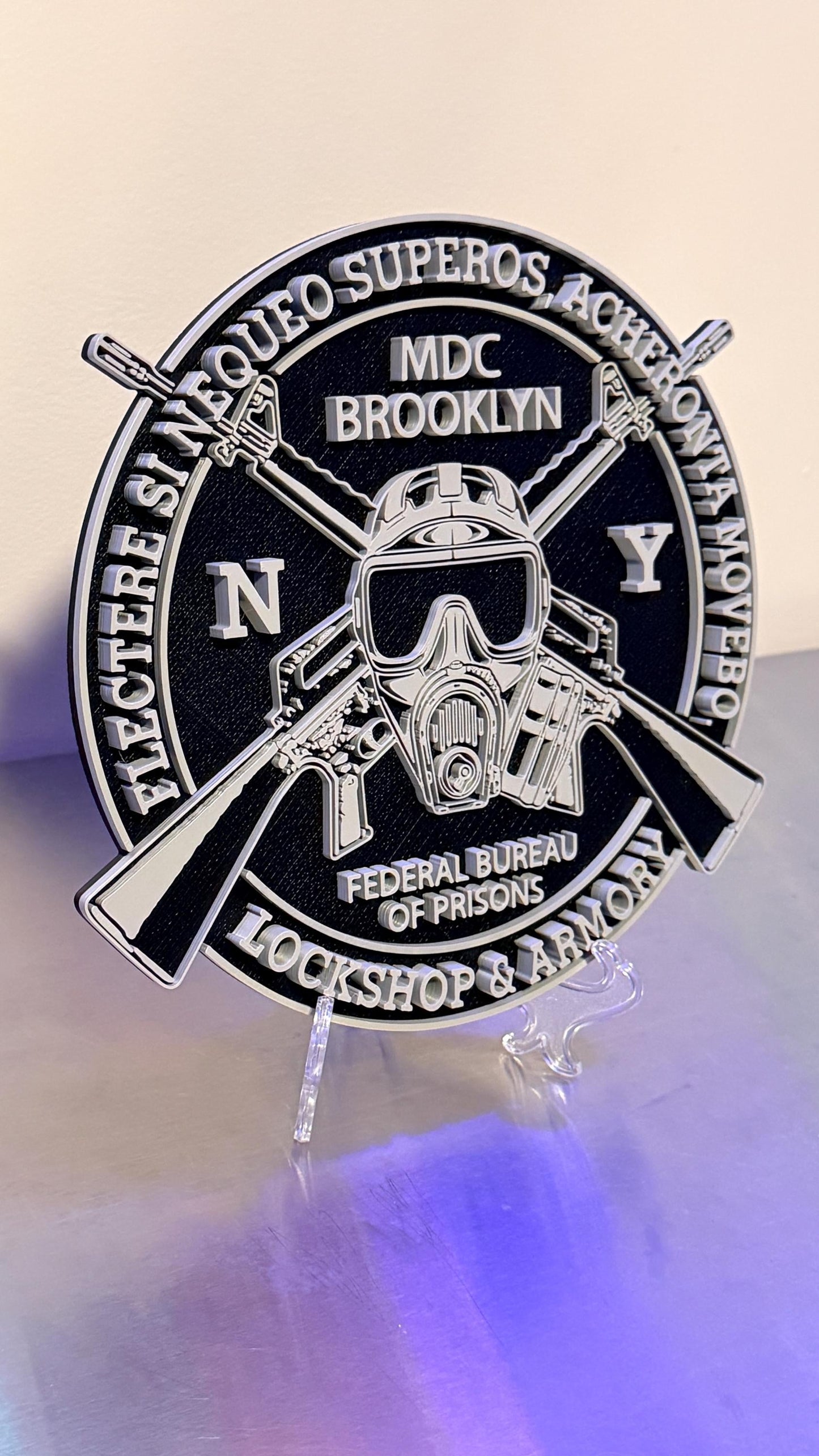 MDC Brooklyn Lockshop & Armory - Federal Bureau Of Prisons 3D Display Plaque NY